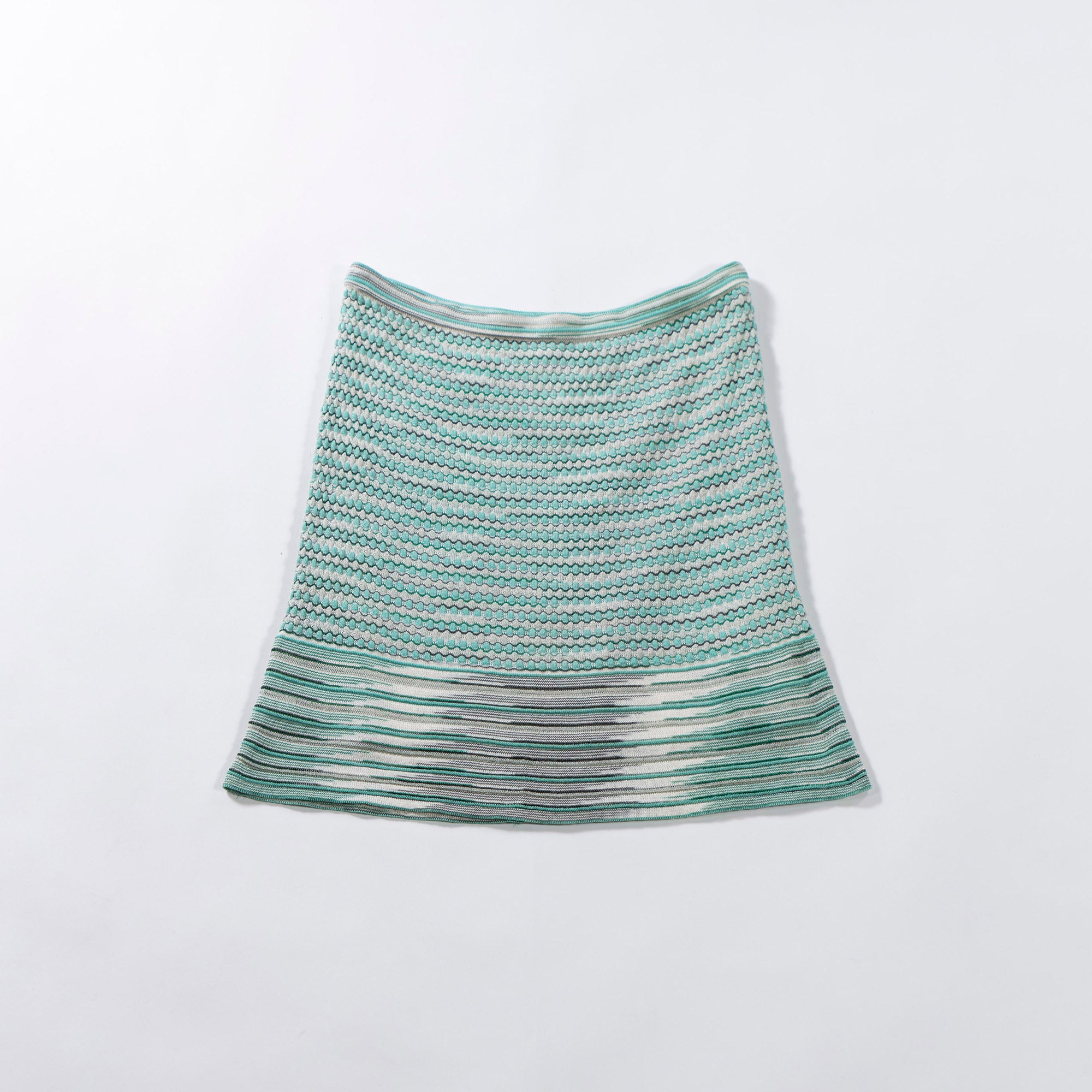ミッソーニ M MISSONI マルチパターン ニットセットアップ 半袖 イタリア レディースファッション レディーストップス ドレス サマーニット