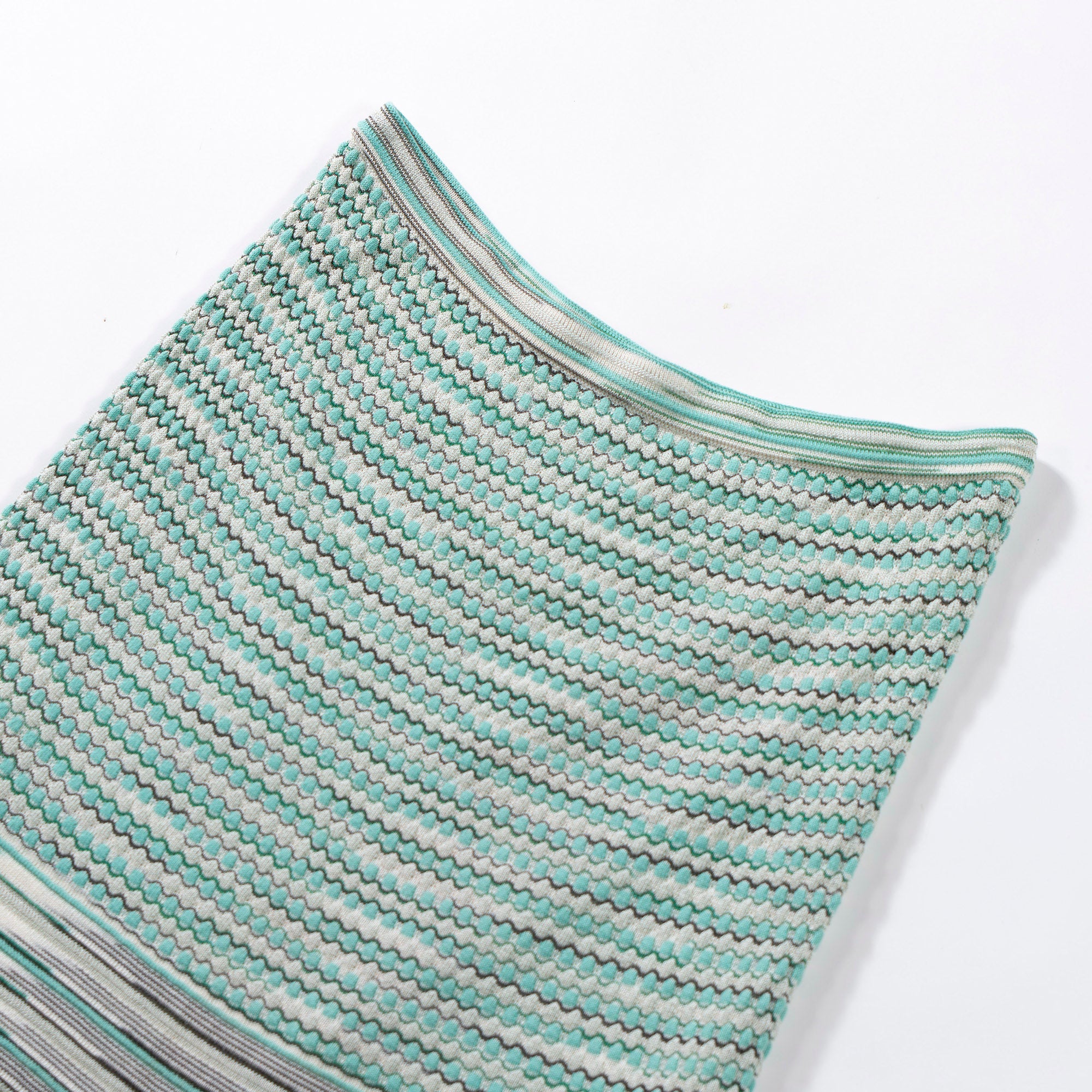 ミッソーニ M MISSONI マルチパターン ニットセットアップ 半袖 イタリア レディースファッション レディーストップス ドレス サマーニット