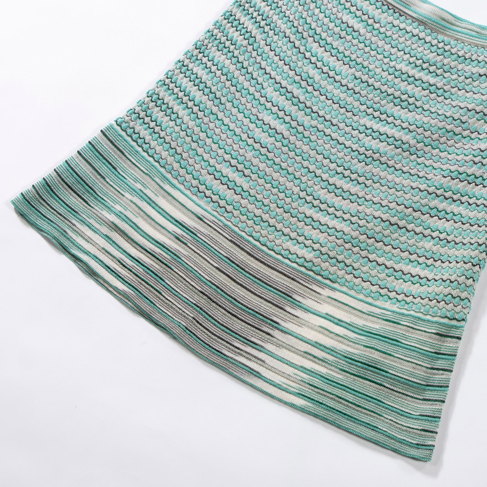 ミッソーニ M MISSONI マルチパターン ニットセットアップ 半袖 イタリア レディースファッション レディーストップス ドレス サマーニット