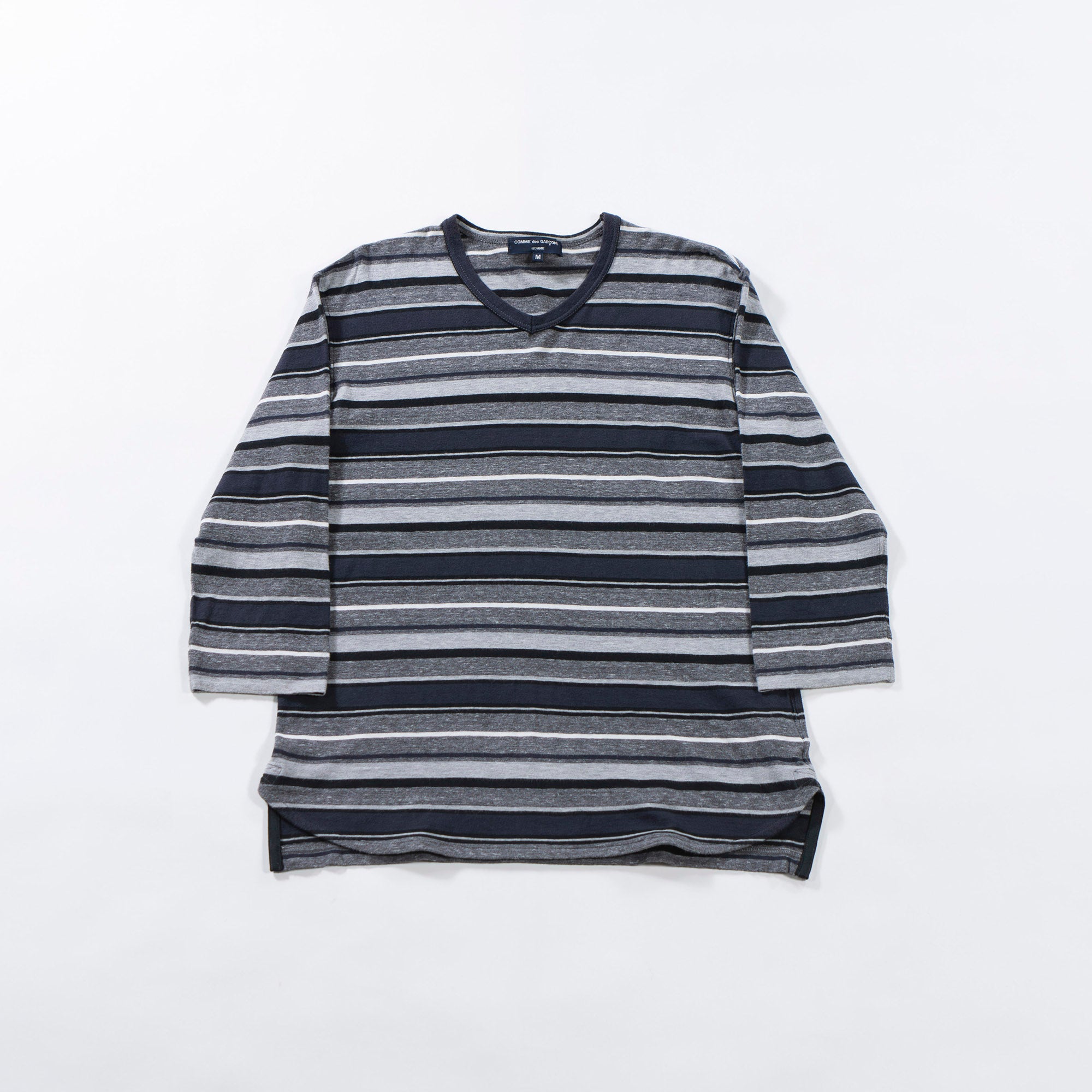 COMME des GARCONS HOMME Comme des Garcons Homme AD2013 Multi-border cut and sew 7/8 length Men's top Long T