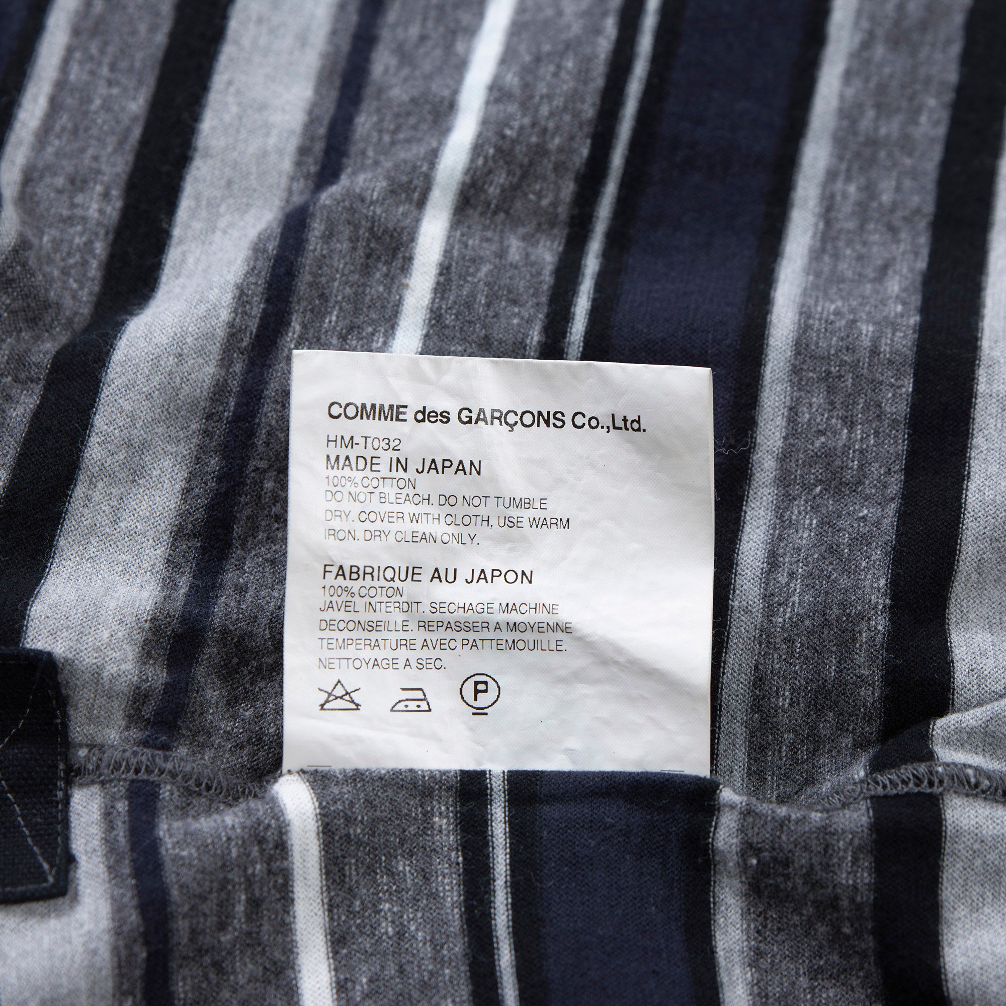 COMME des GARCONS HOMME Comme des Garcons Homme AD2013 Multi-border cut and sew 7/8 length Men's top Long T