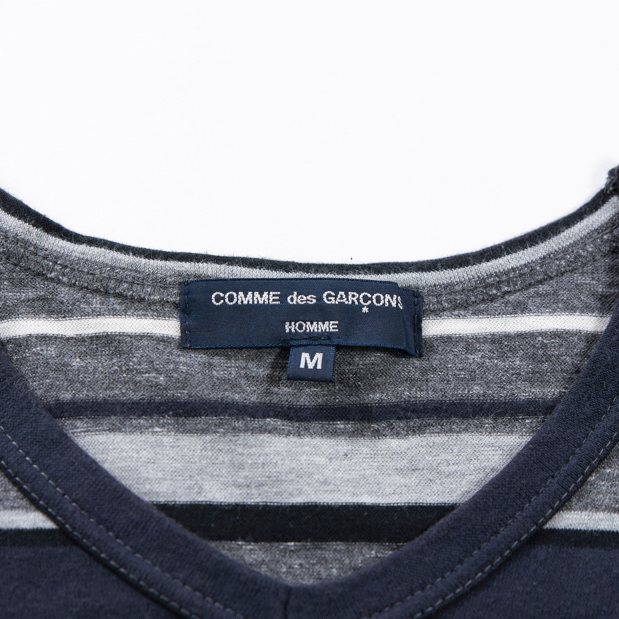 COMME des GARCONS HOMME Comme des Garcons Homme AD2013 Multi-border cut and sew 7/8 length Men's top Long T