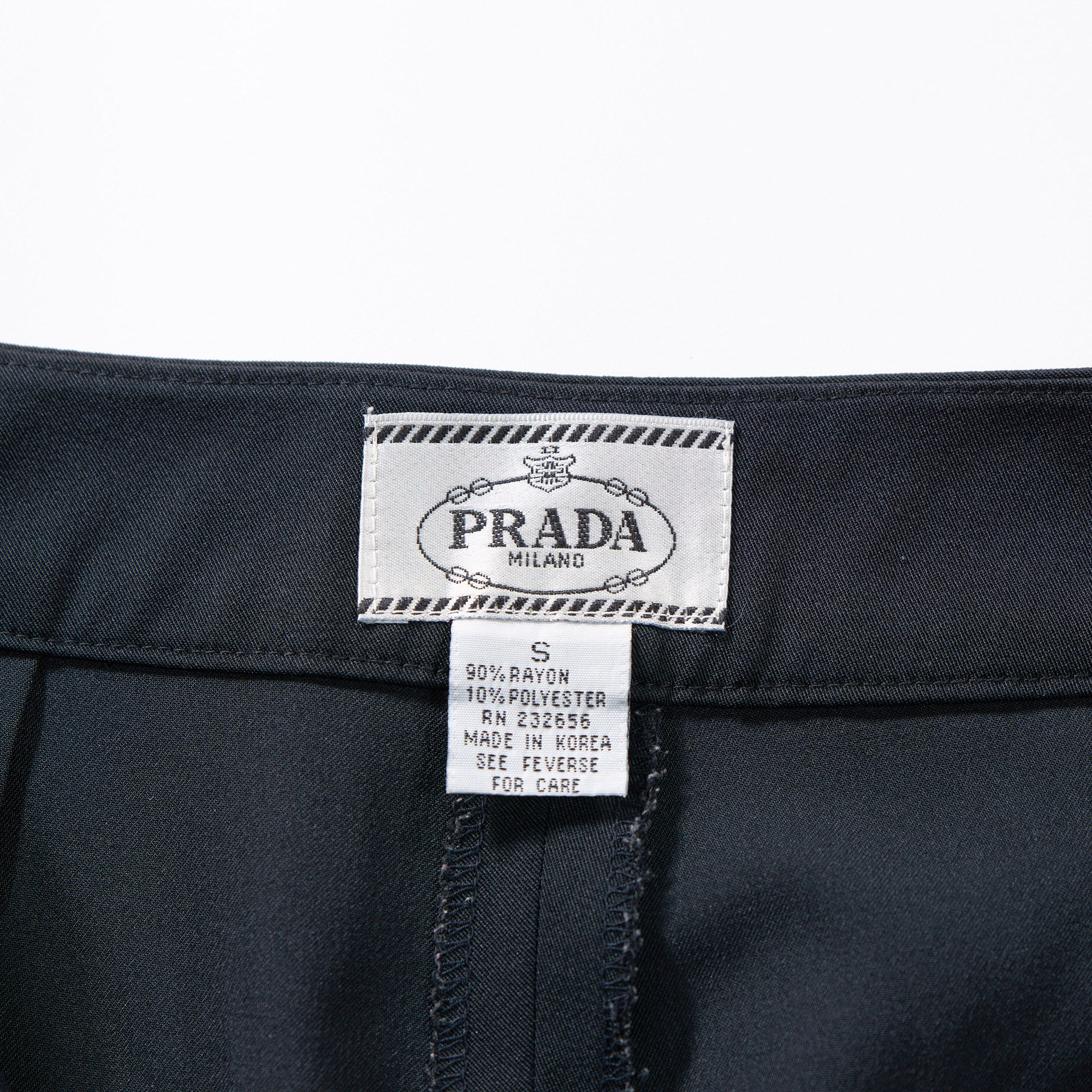 プラダ PRADA ストレートスラックス レーヨン混 ブラック レディースファッション レディースボトムス レディースパンツ トラウザー