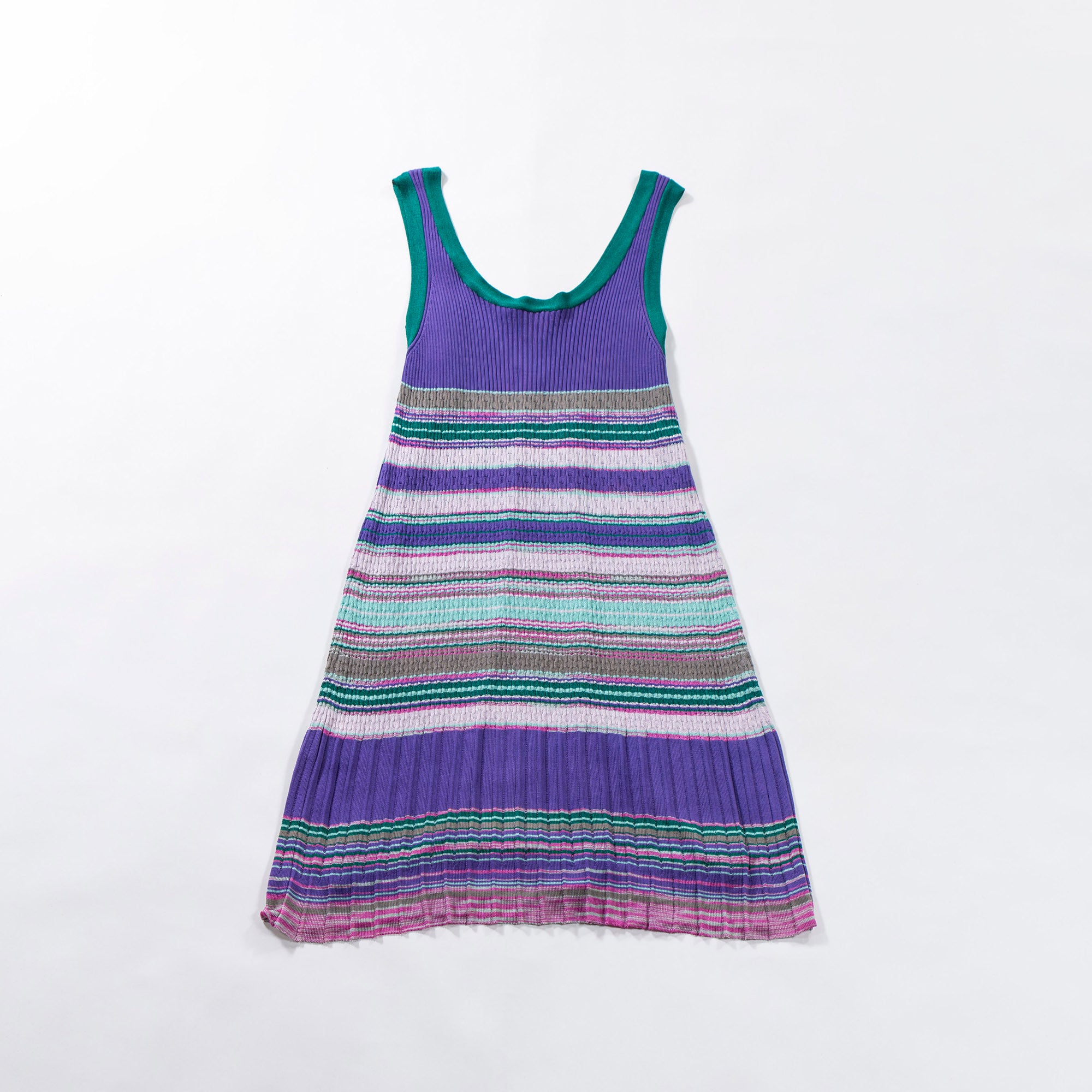 ミッソーニ M MISSONI ノースリーブニットワンピース コットン×レーヨン マルチカラー レディースファッション レディーストップス ドレス