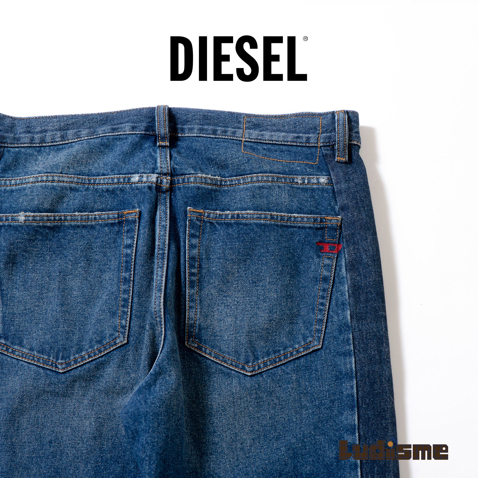 ディーゼル DIESEL 2020 D-VIKER-SP6 5ポケットデニム レギュラーストレート ジーンズ ボタンフライ ヴィンテージ加工 再構築 メンズ