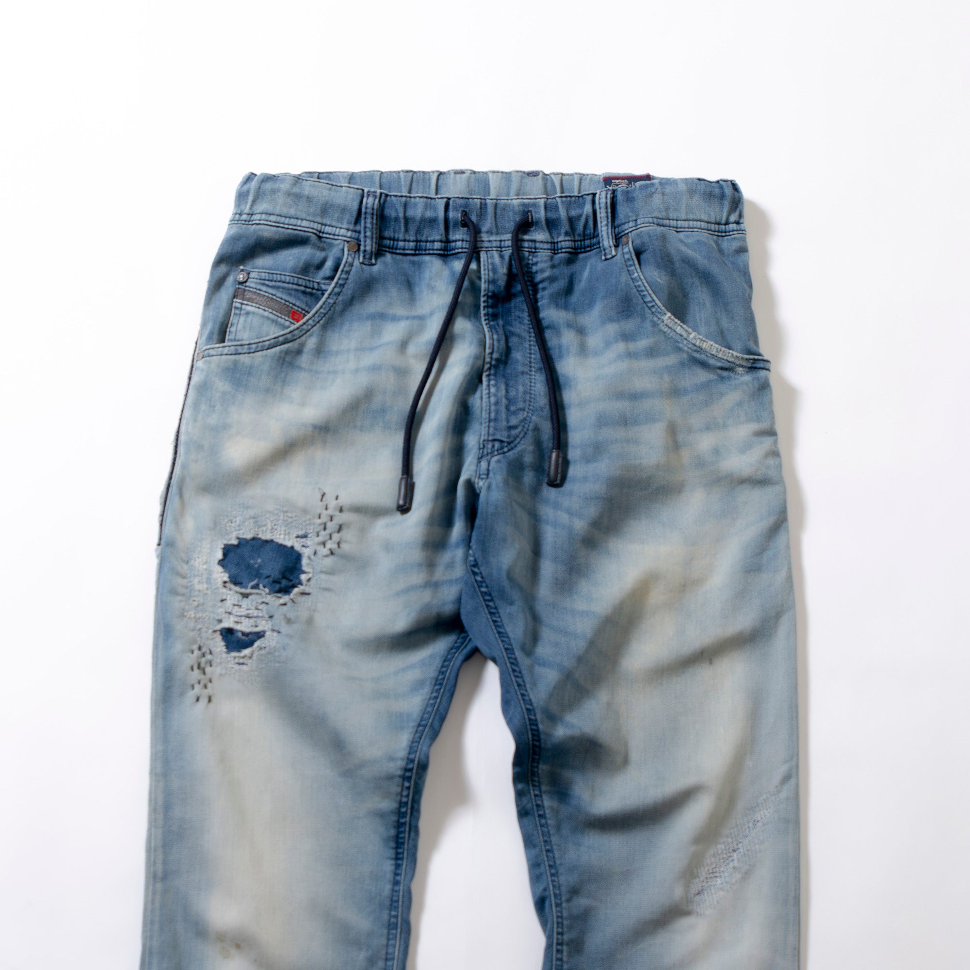 ディーゼル DIESEL KROOLEY ジョグジーンズ スリムフィット スウェットパンツ デニム風 ヴィンテージ加工 メンズファッション ボトムス