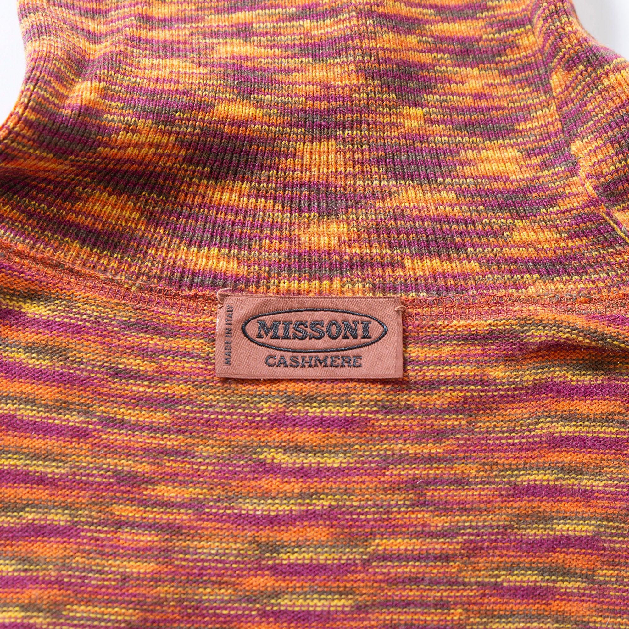ミッソーニ MISSONI タートルネックニット カシミヤシルク混 総柄 カモ柄 トップス セーター メンズ ユニセックス