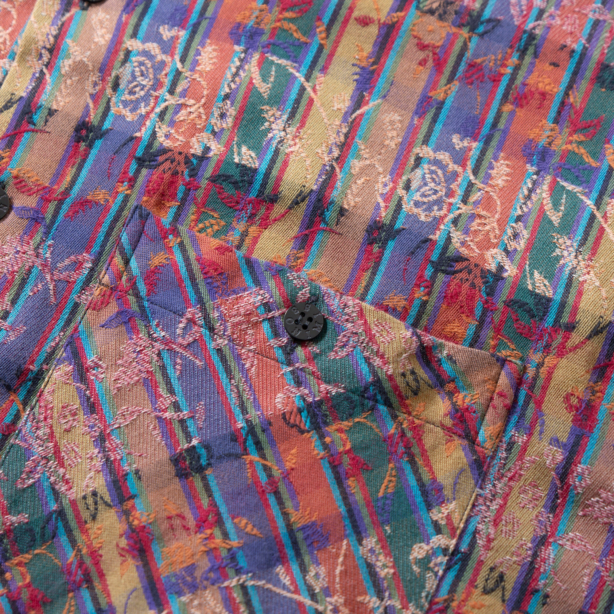 ミッソーニ MISSONI 総柄 コットンシャツ チェックシャツ 柄シャツ 刺繍柄 ジャカード織 ボックスシルエット 長袖シャツ ロングスリーブ