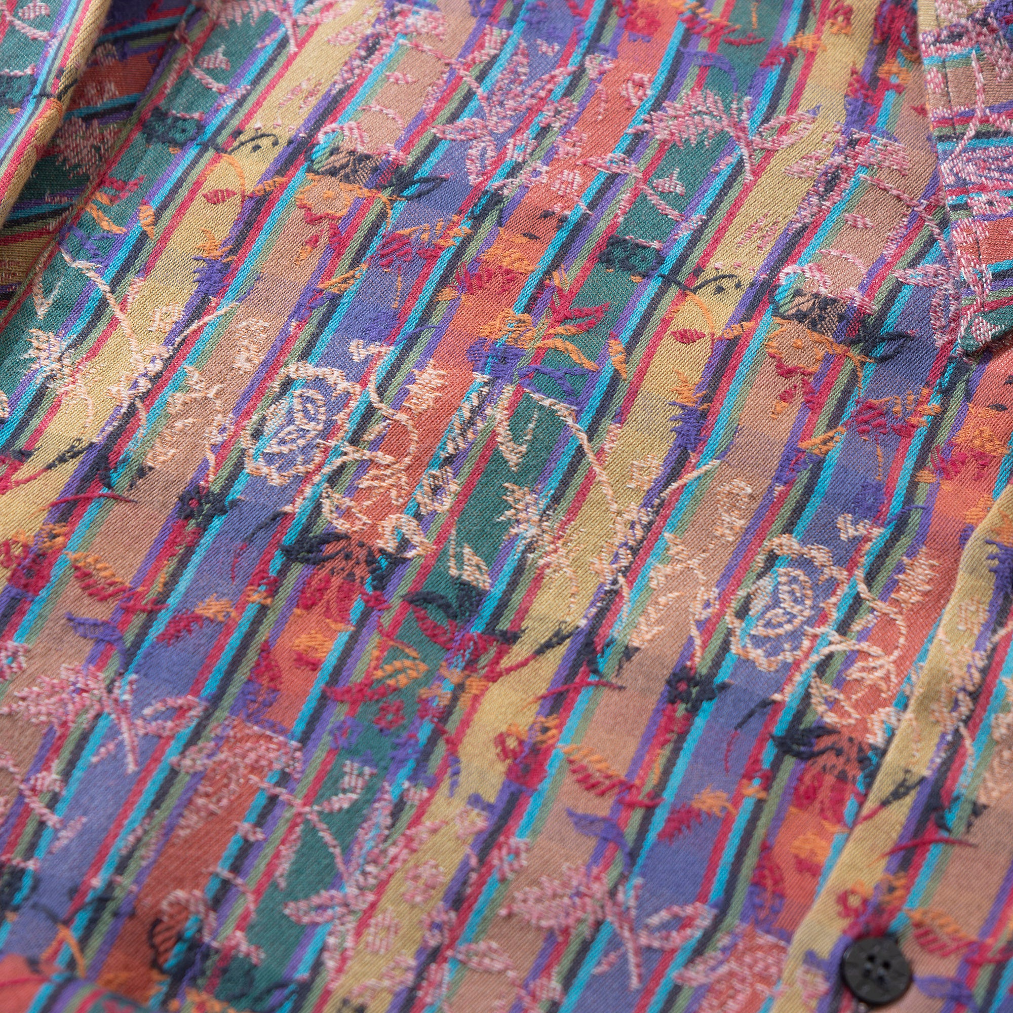 ミッソーニ MISSONI 総柄 コットンシャツ チェックシャツ 柄シャツ 刺繍柄 ジャカード織 ボックスシルエット 長袖シャツ ロングスリーブ