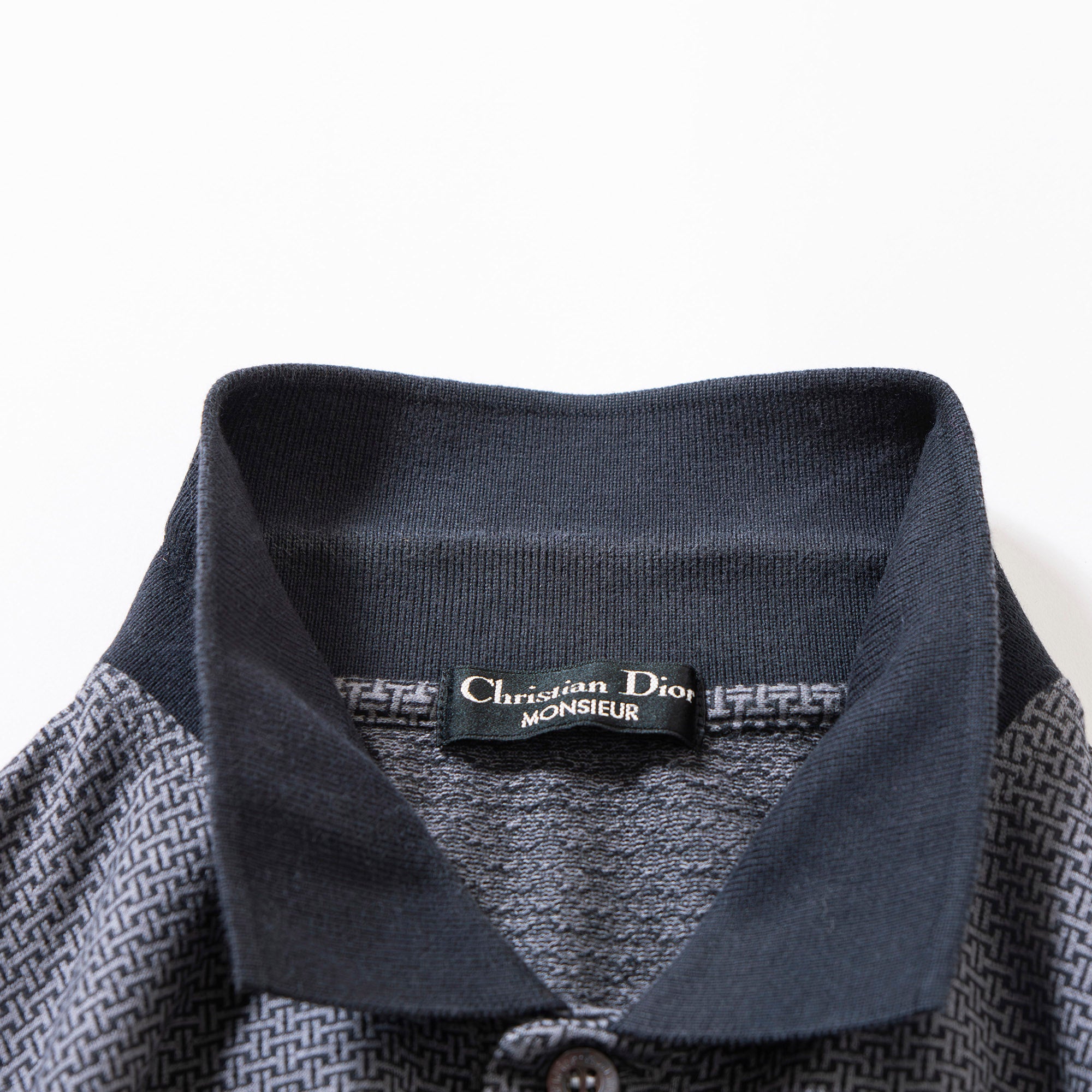 ディオール Christian Dior MONSIEUR 総柄ポロシャツ グレー ショートスリーブ Tシャツ ディオールオム DIOR HOMME メンズトップス