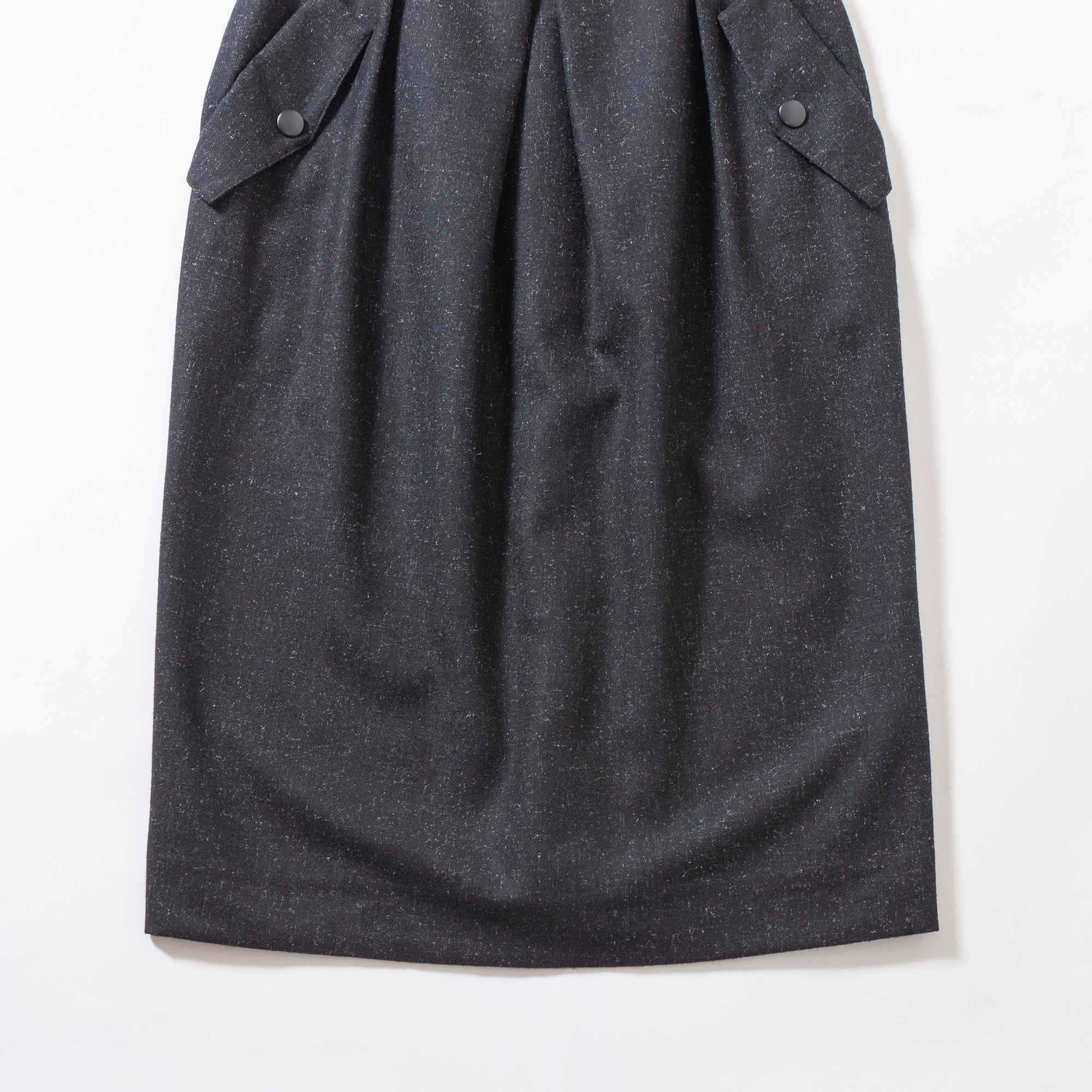 ディオール Christian Dior PRT--PORTER ウールスカート グレー タイトスカート コクーンスカート ミディ丈 レディースボトムス