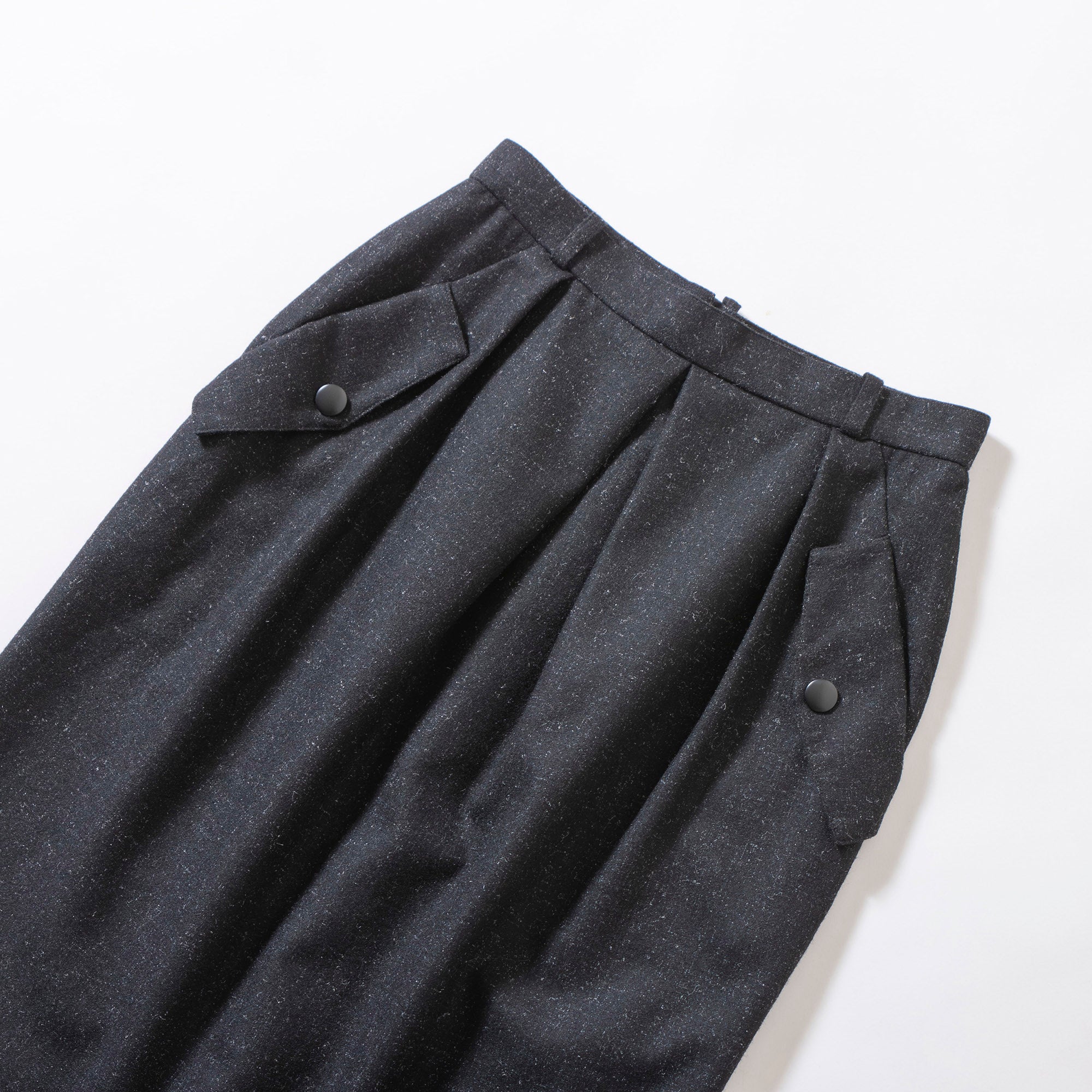ディオール Christian Dior PRT--PORTER ウールスカート グレー タイトスカート コクーンスカート ミディ丈 レディースボトムス