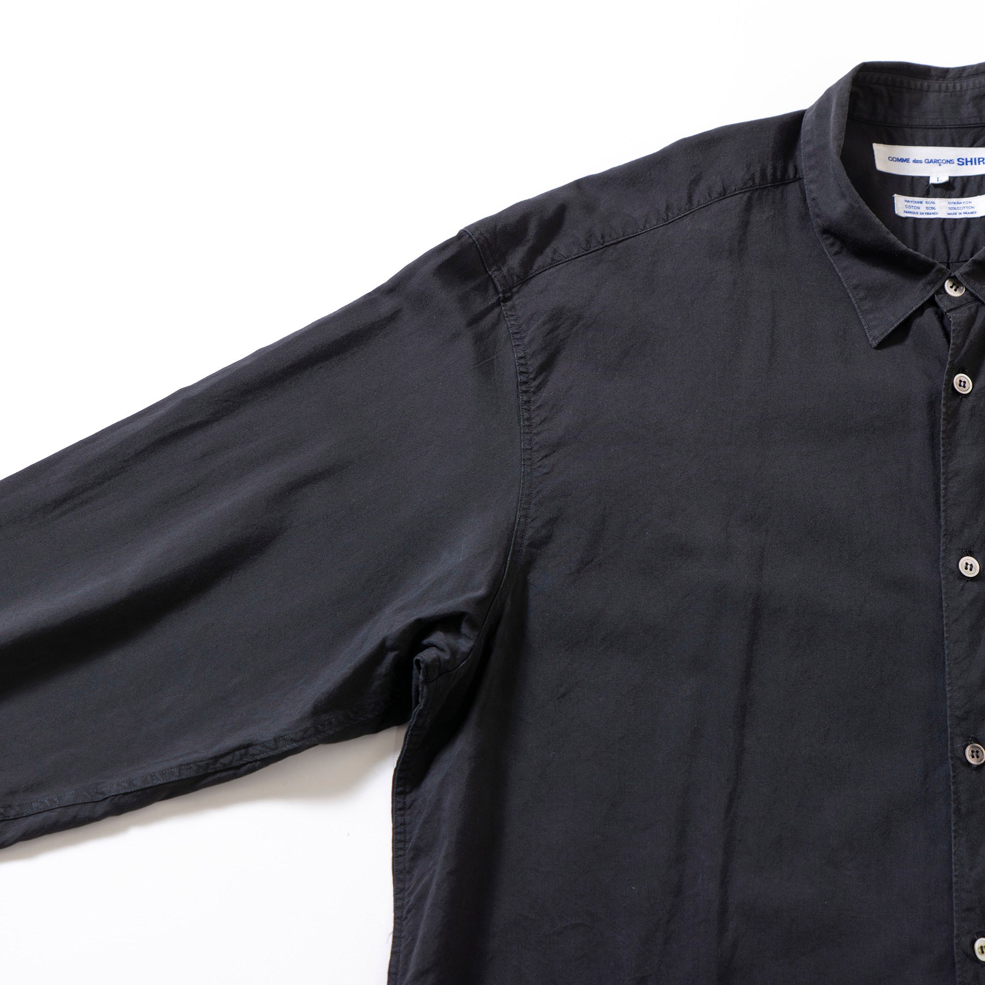 コムデギャルソン COMME des GARONS SHIRT ドッキングデザイン ロングスリーブシャツ ブラック ギンガムチェック フランス製 川久保玲