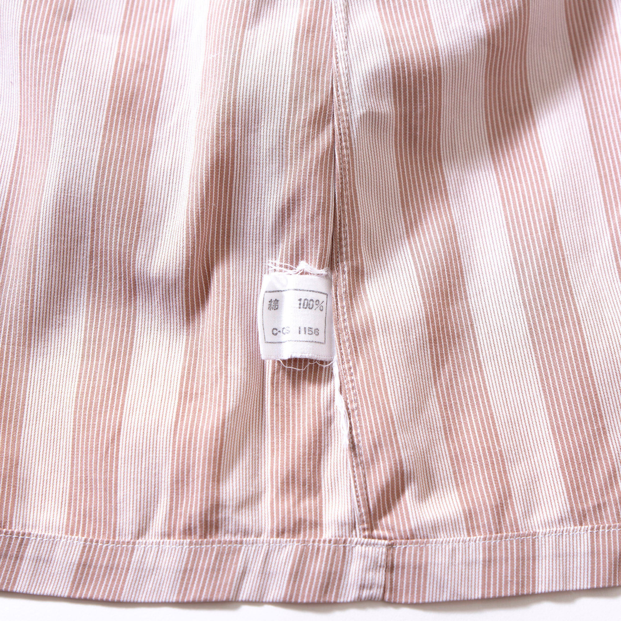 クリスチャンディオール Christian Dior MONSIEUR ロングスリーブストライプシャツ ピンクベージュ コットン 90s クラシック ドレスシャツ
