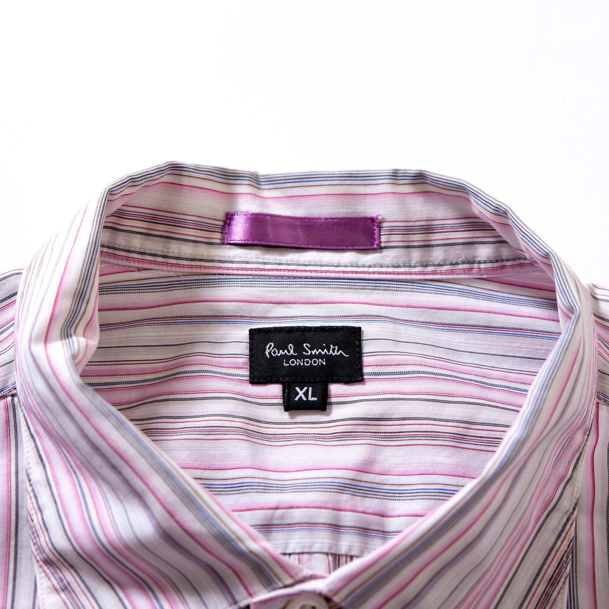 ポールスミス Paul Smith マルチストライプシャツ ロングスリーブ コットン ピンク系 マルチカラー カジュアルシャツ メンズ 長袖