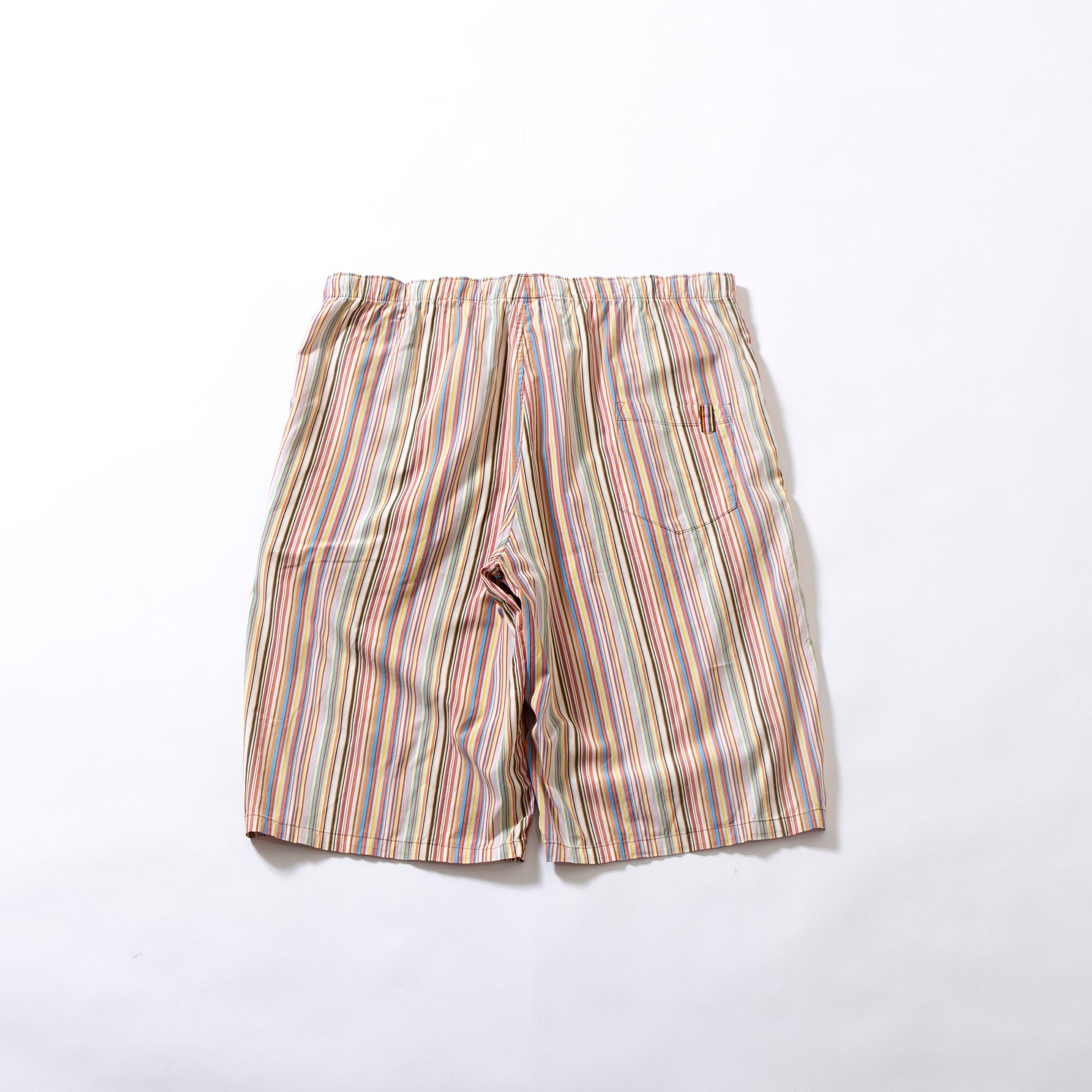 ポールスミス Paul Smith マルチストライプ ハーフパンツ コットン シャツ生地 イージーパンツ ショーツ カジュアル メンズファッション