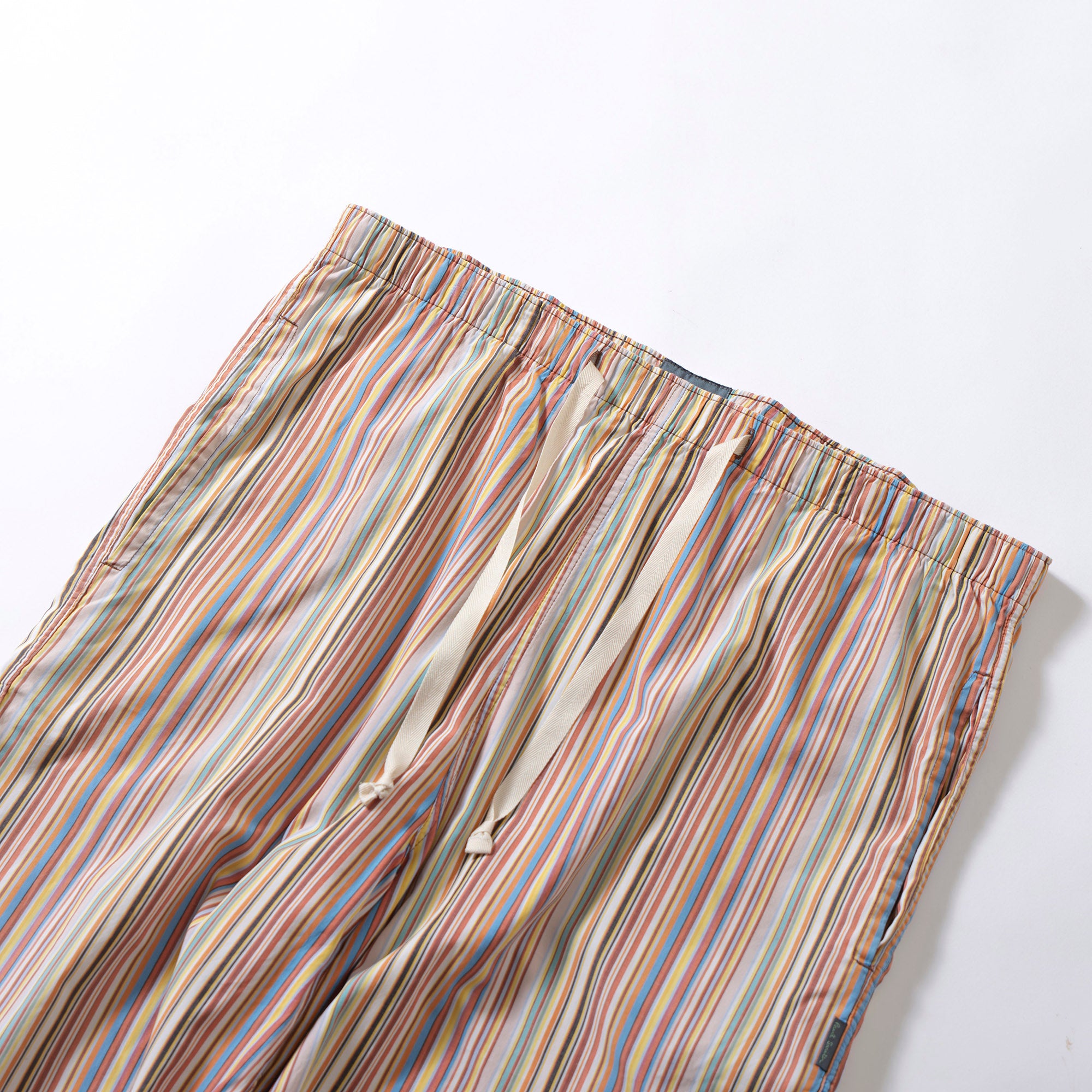 ポールスミス Paul Smith マルチストライプ ハーフパンツ コットン シャツ生地 イージーパンツ ショーツ カジュアル メンズファッション