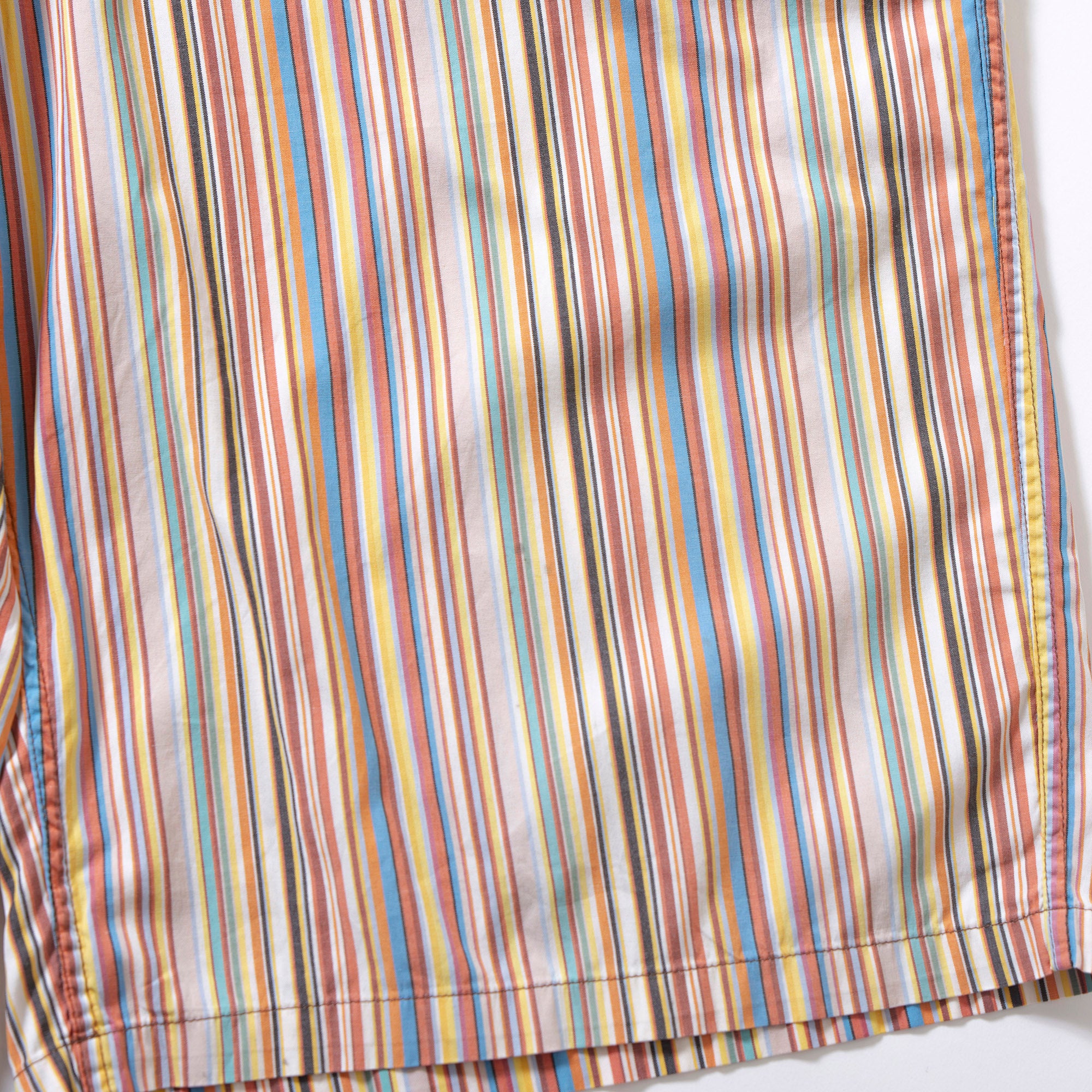 ポールスミス Paul Smith マルチストライプ ハーフパンツ コットン シャツ生地 イージーパンツ ショーツ カジュアル メンズファッション