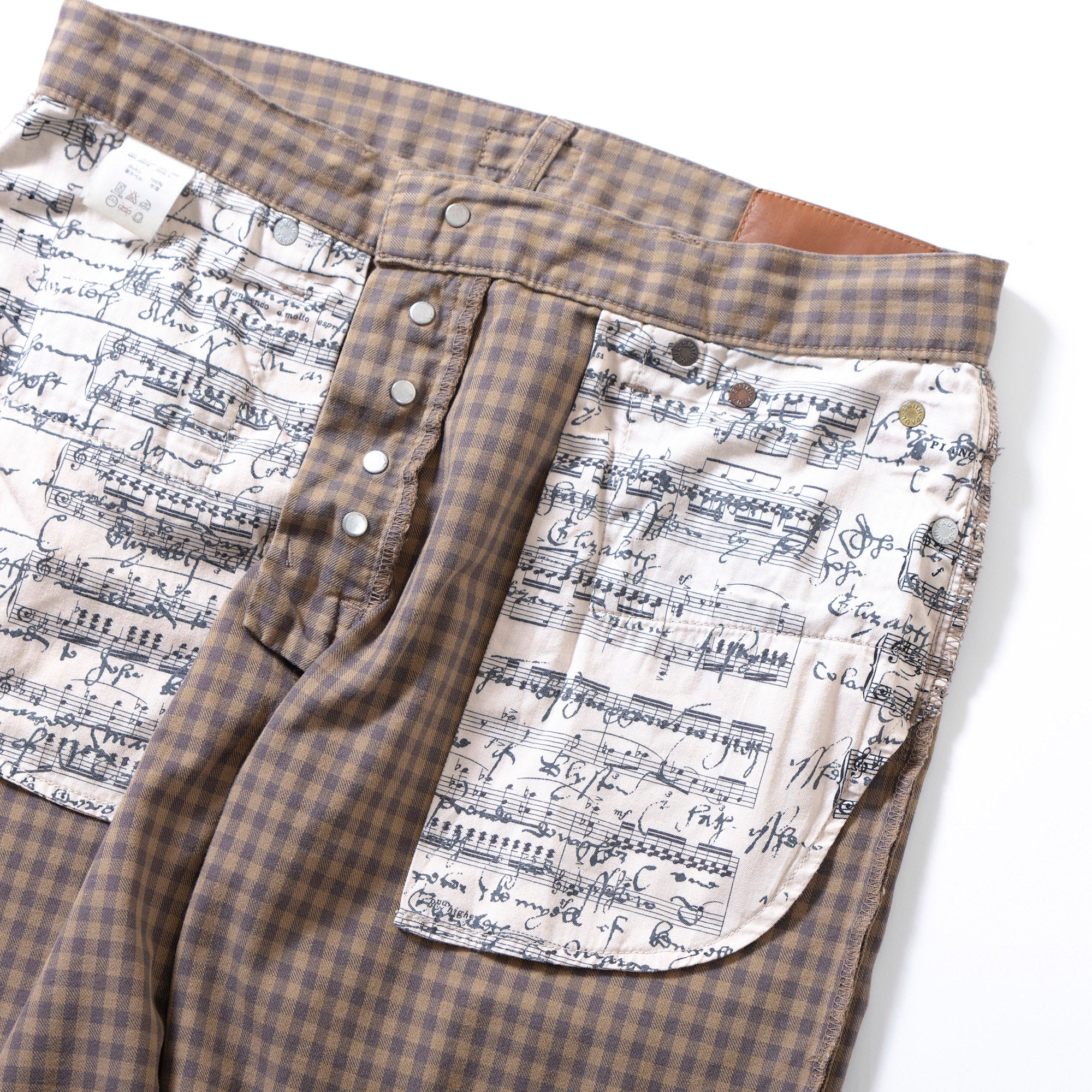 ポールスミス ジーンズ Paul Smith JEANS ギンガムチェック ハーフパンツ カーキ系 ショーツ ボタンフライ 5ポケット コットン カジュアル