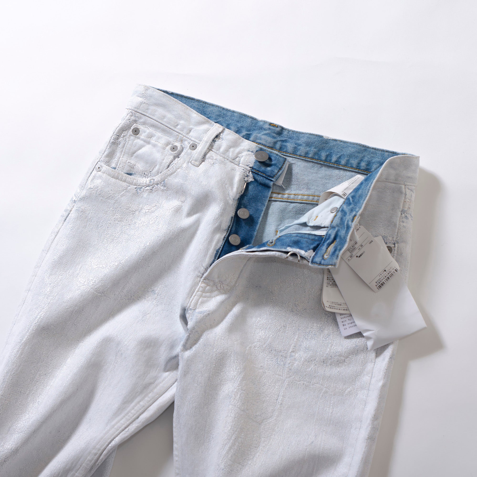 メゾンマルジェラ Maison Margiela ペンキデニム ビアンケット Signature White ホワイトペイント レディース ◆新品タグ付き◆ ジーンズ
