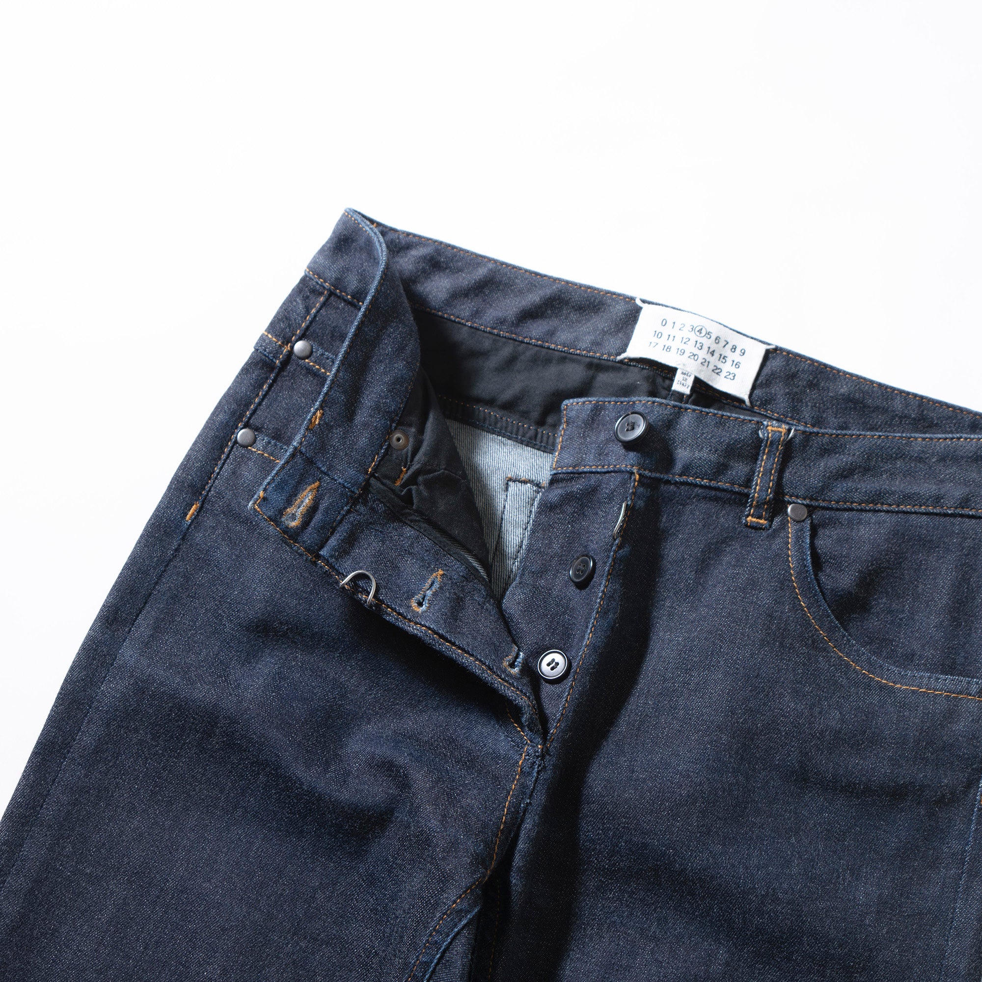Maison Margiela Women's Straight-leg Denim Jeans, Size 40, Indigo, Made in Italy, Button Fly, Five-Pocket Denim