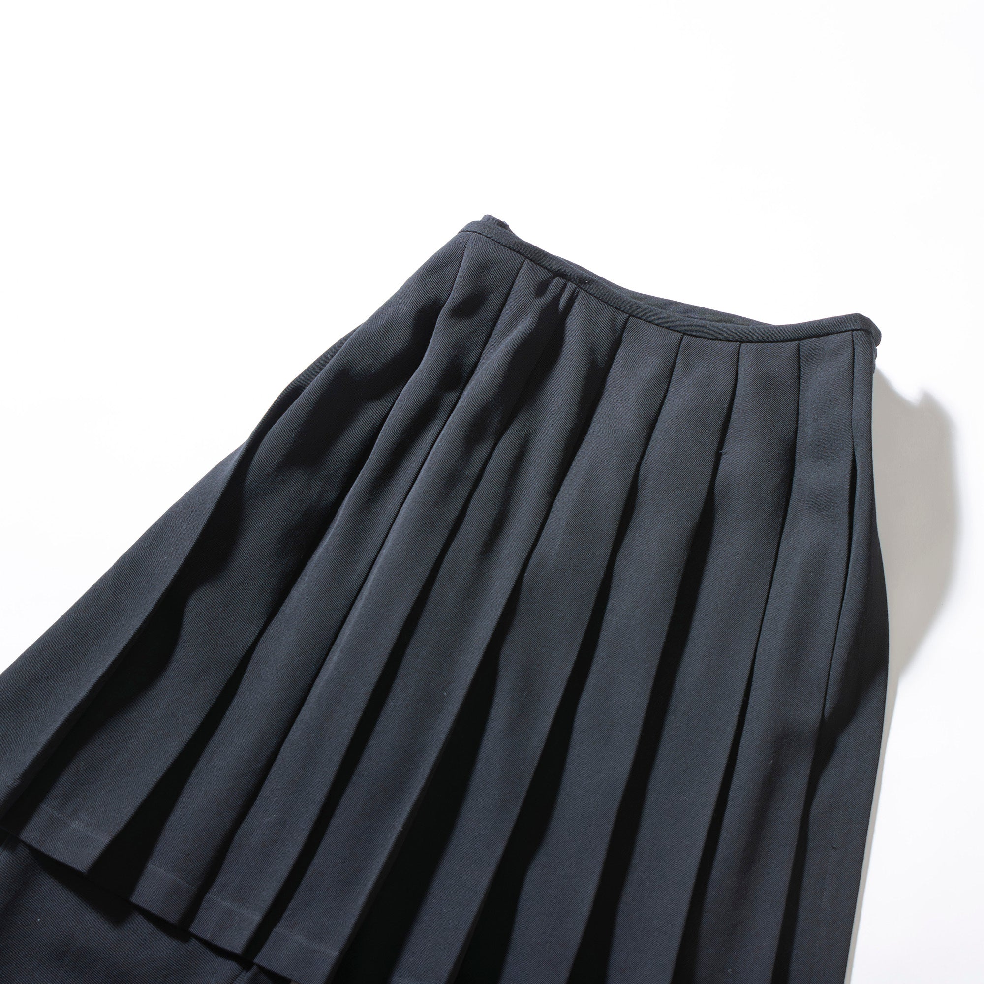 Comme des Garçons robe de chambre skirt-docking pants, AD1998, made in Japan, 100% wool, black, women's, reconstructed.