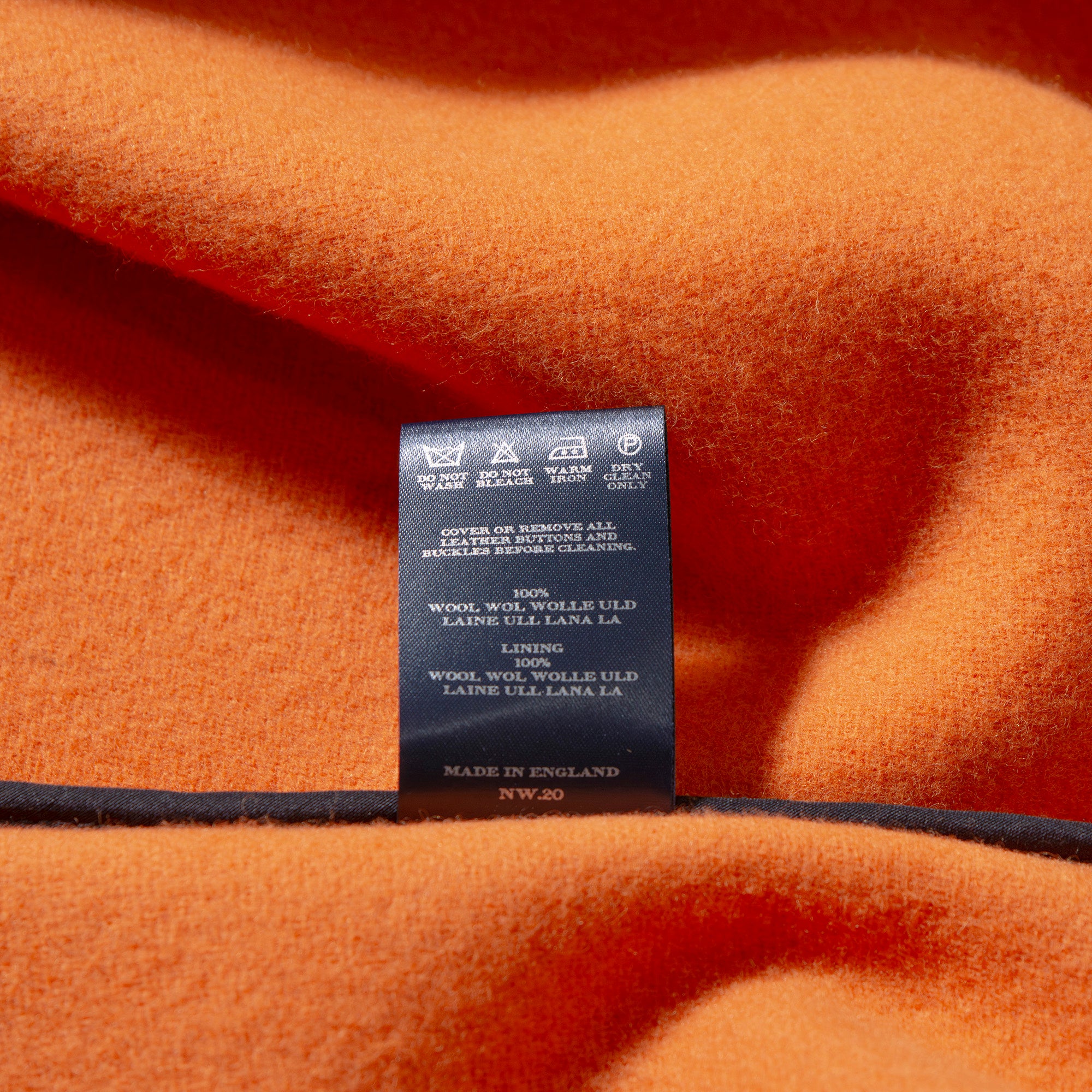 Burberry London Duffle Coat, Orange, Rare Color, Hooded, Made in England, Mid-Length, Toggle Button, Outerwear, Hooded Coat