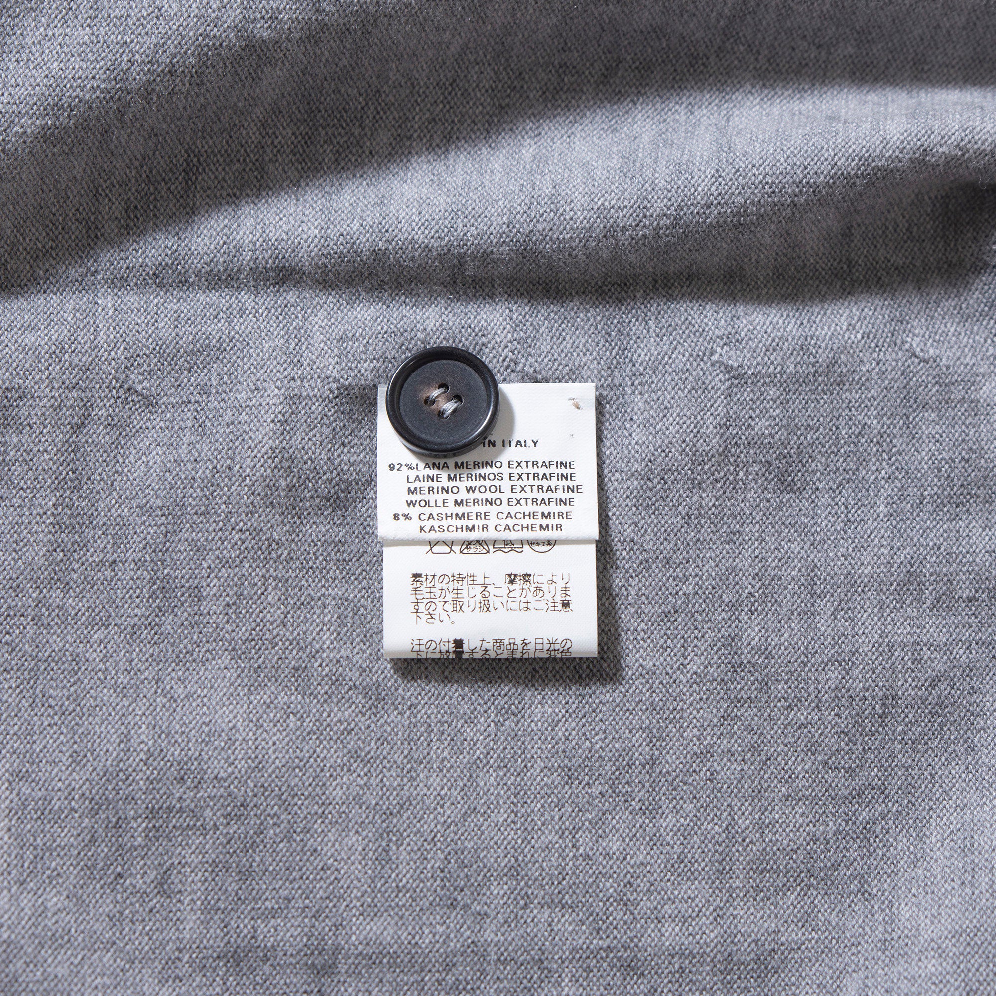 Hermès high-neck knit pullover sweater, gray, size S, made in Italy from merino wool and cashmere. Brand new with tags. Unisex.