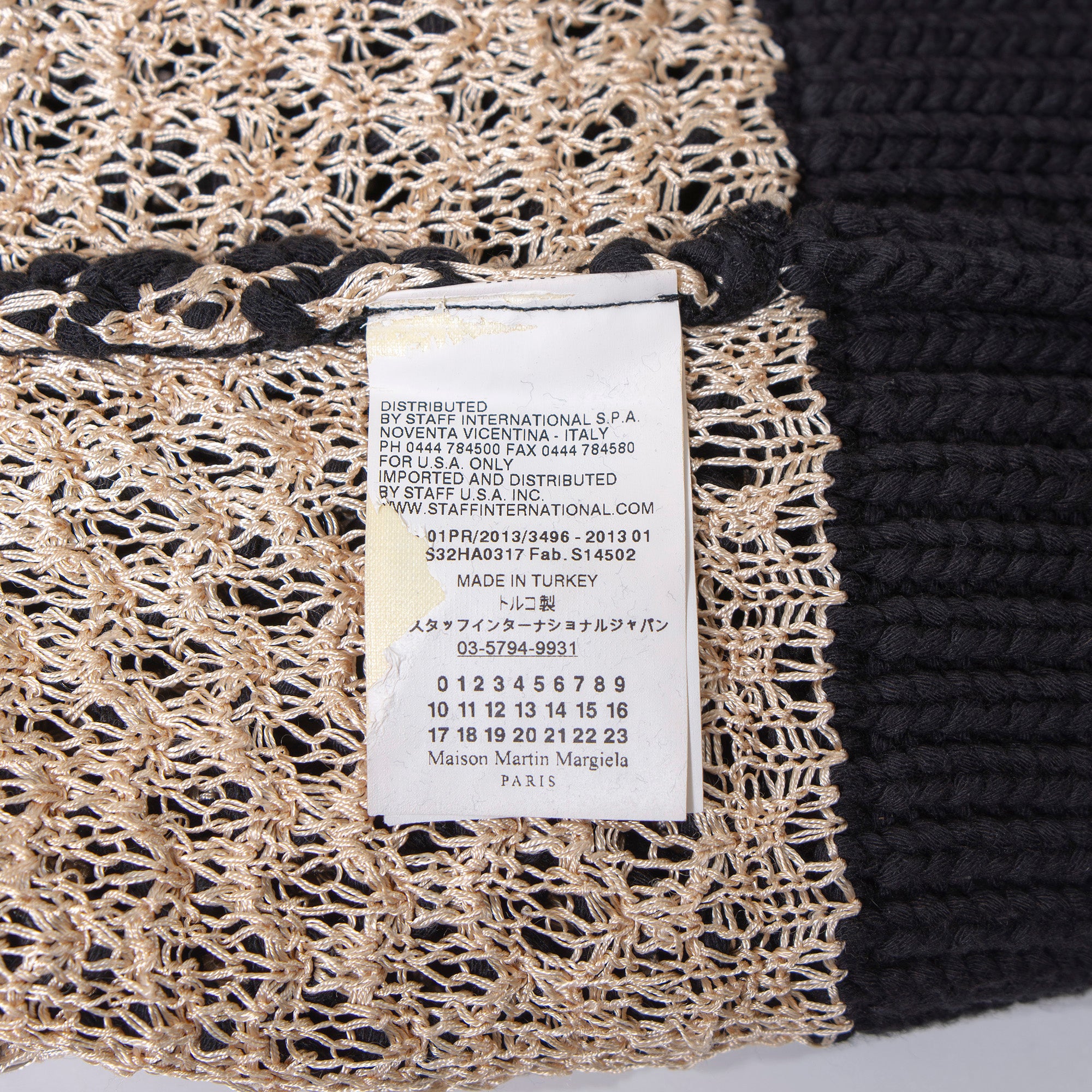 MM6 Maison Martin Margiela Women's Mesh Cardigan, Black, Size S, Knit Sweater
