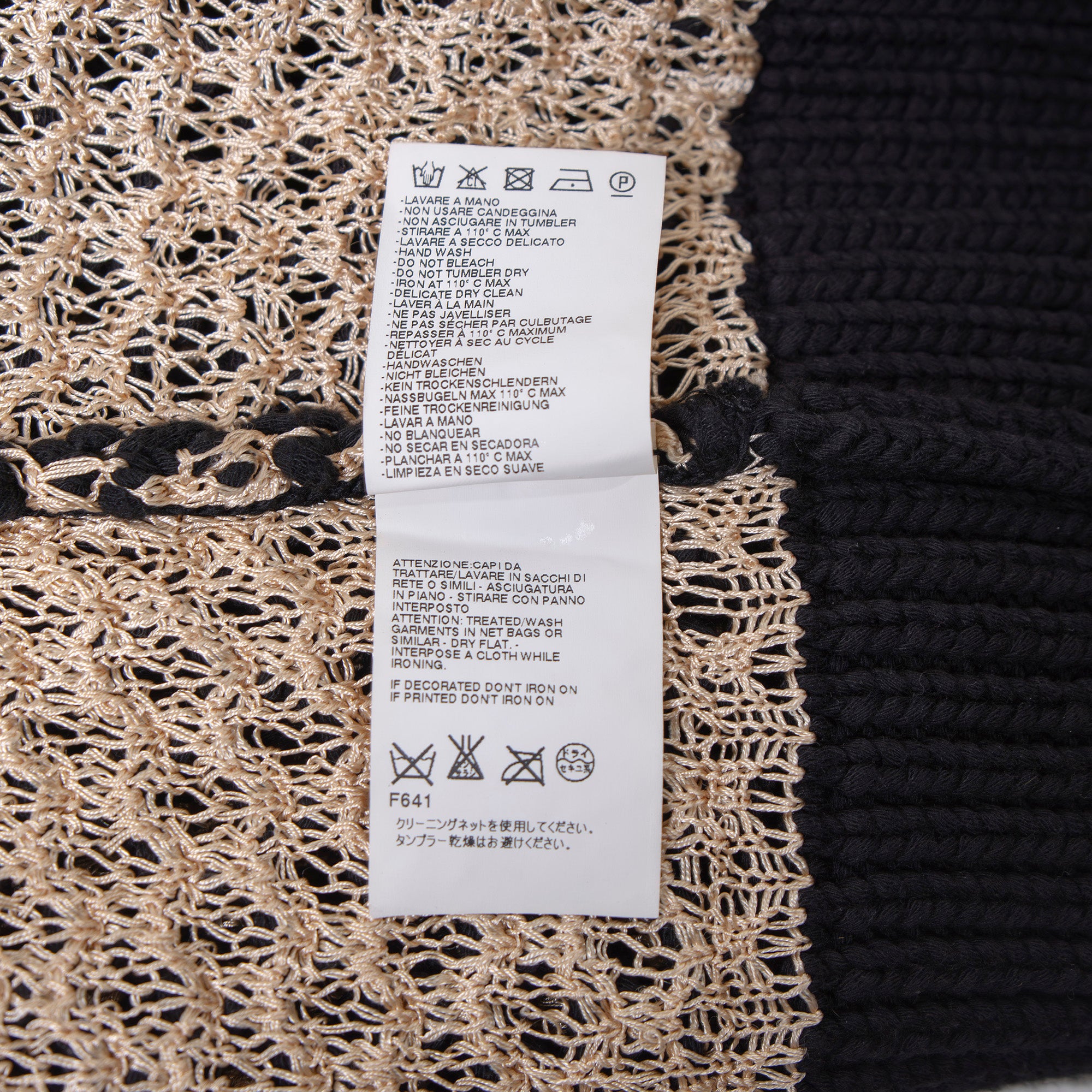 MM6 Maison Martin Margiela Women's Mesh Cardigan, Black, Size S, Knit Sweater