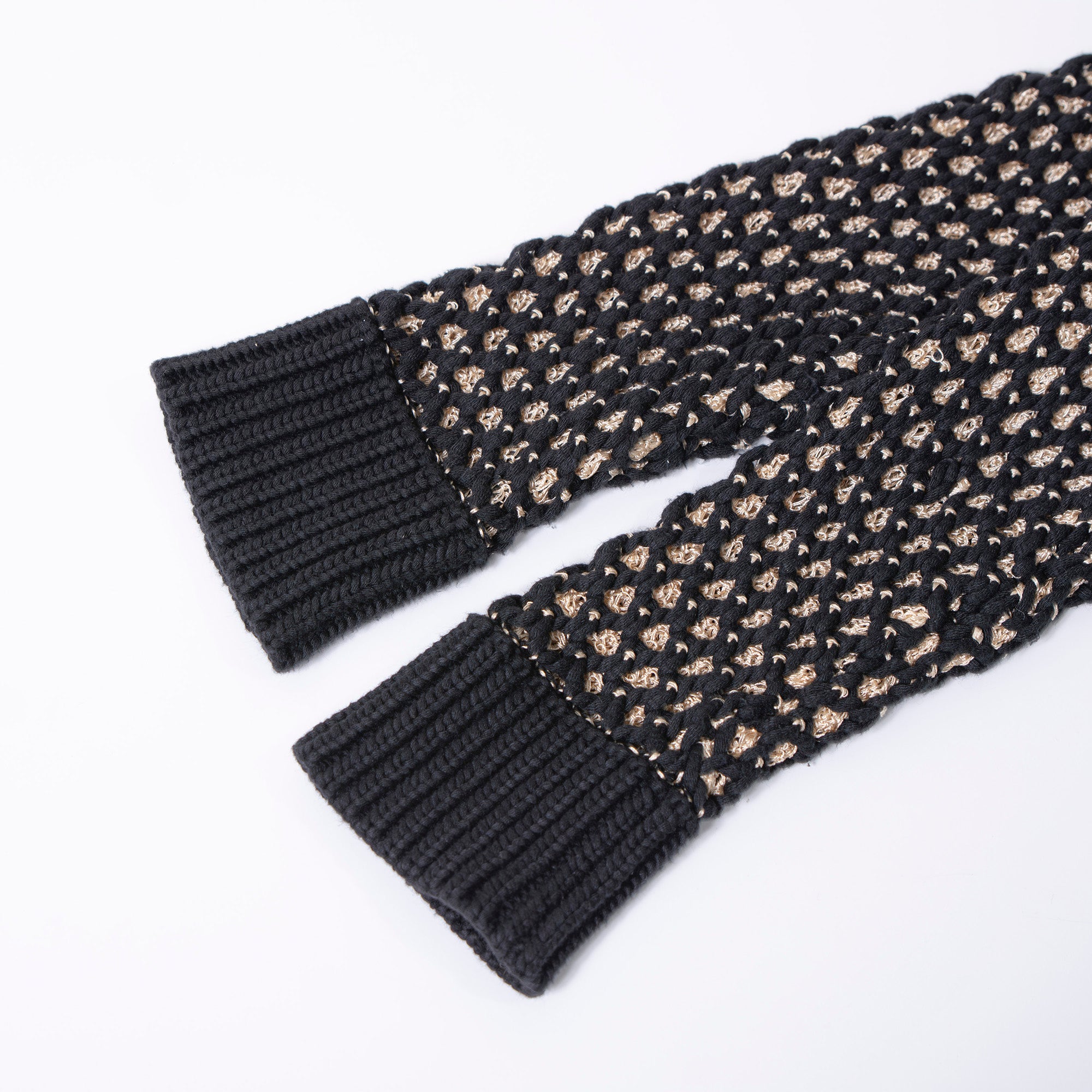 MM6 Maison Martin Margiela Women's Mesh Cardigan, Black, Size S, Knit Sweater