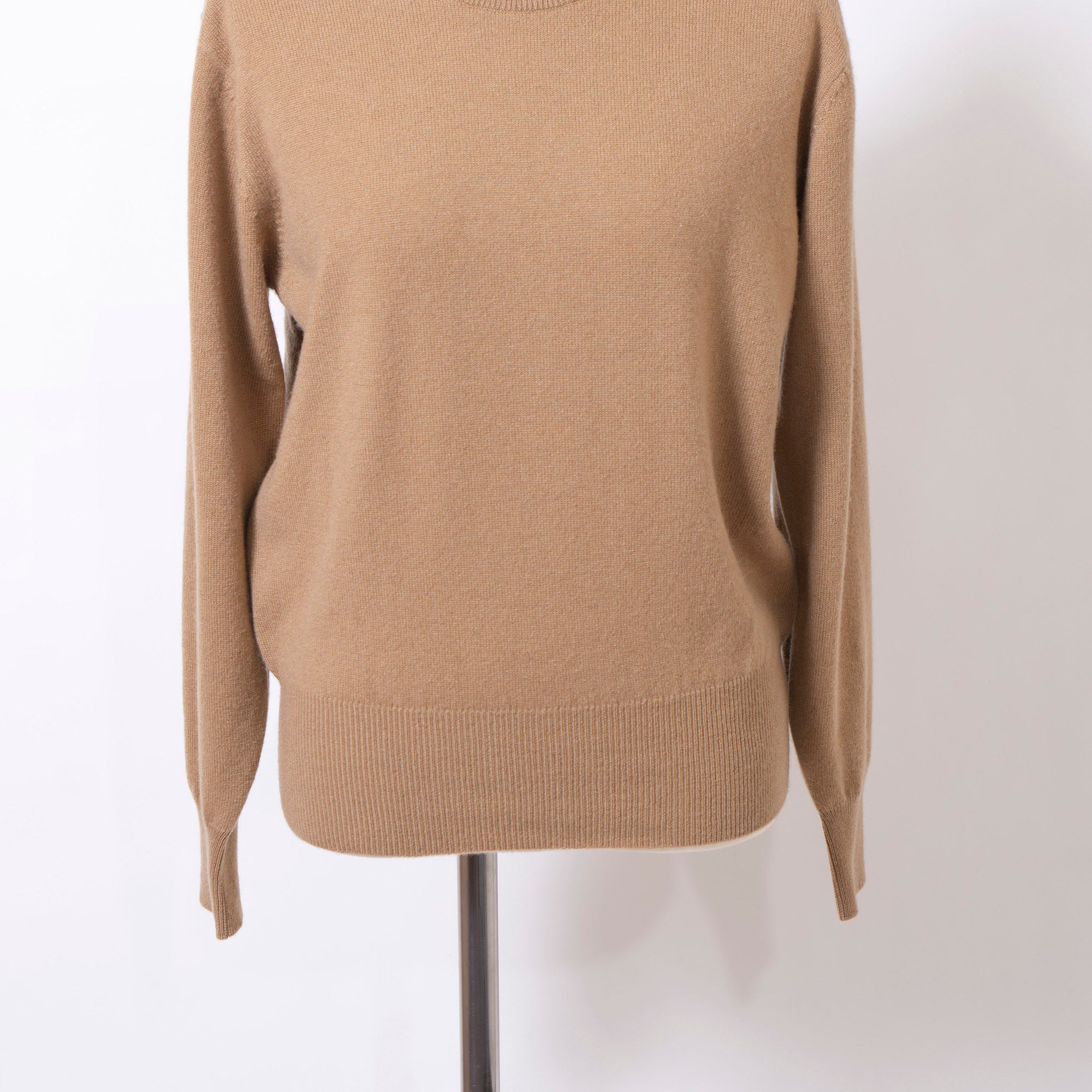 Christian Dior PRET-A-PORTER Christian Dior Pret-a-Porter Knit Crew Neck Sweater, Camel, Size M, Women's