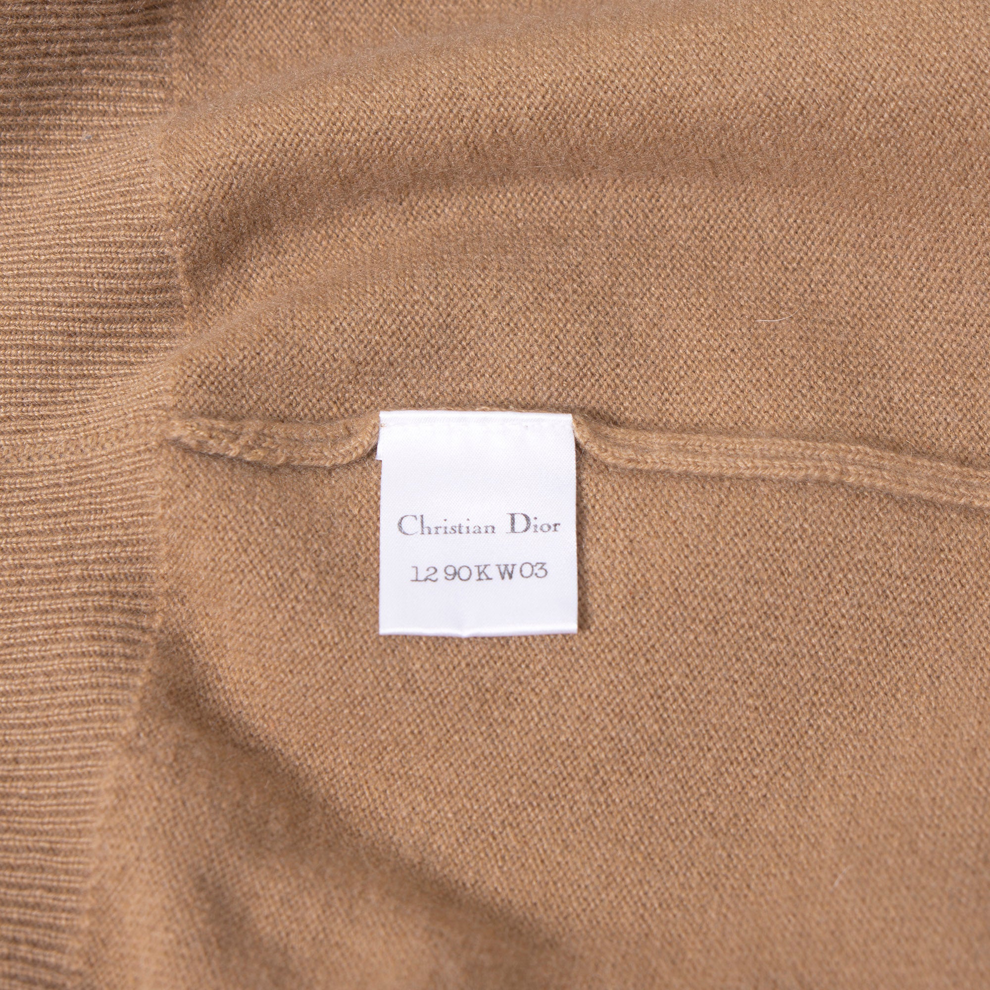 Christian Dior PRET-A-PORTER Christian Dior Pret-a-Porter Knit Crew Neck Sweater, Camel, Size M, Women's