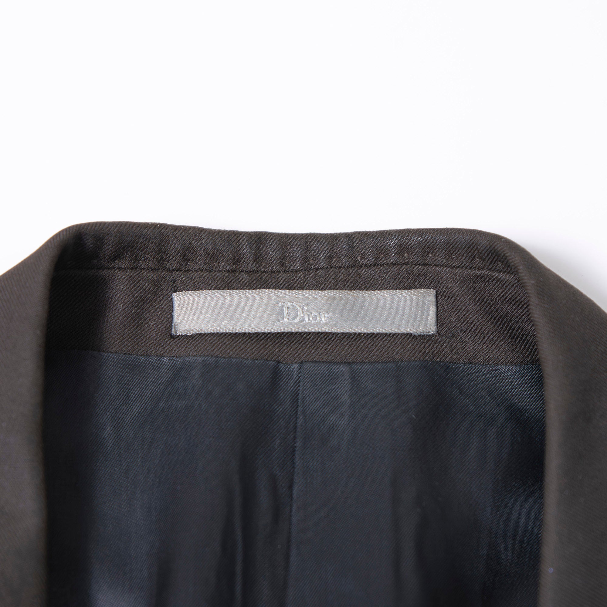 Dior Chesterfield coat, dark brown wool with a lustrous finish, made in Italy, size 46, mid-length, Dior Homme, men's outerwear