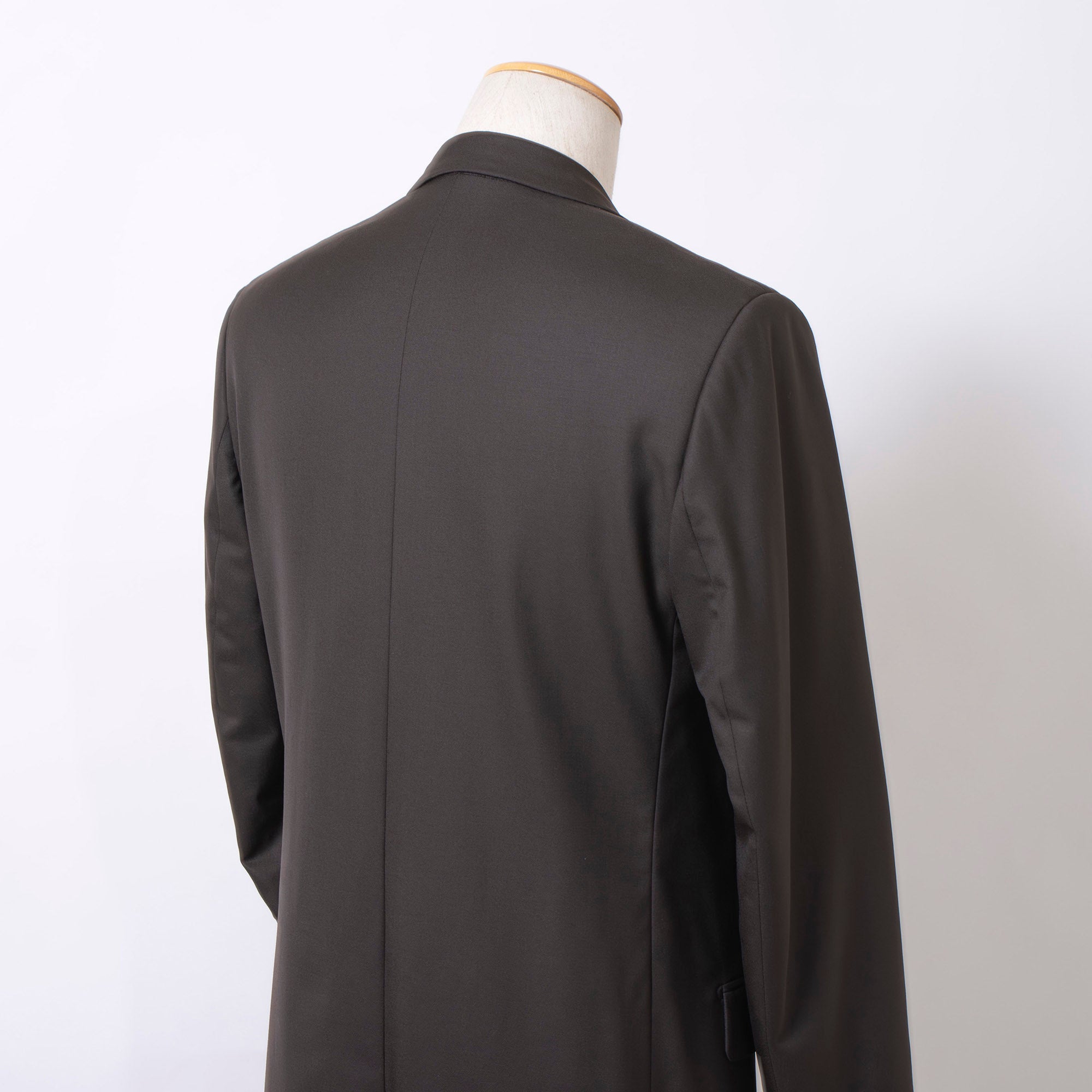 Dior Chesterfield coat, dark brown wool with a lustrous finish, made in Italy, size 46, mid-length, Dior Homme, men's outerwear