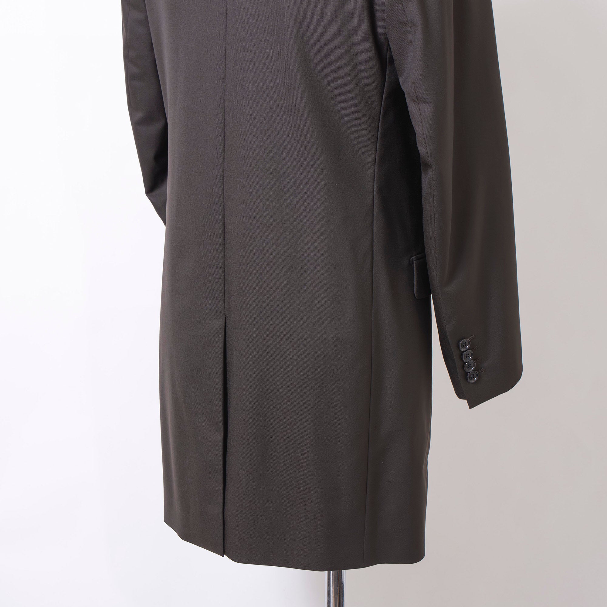 Dior Chesterfield coat, dark brown wool with a lustrous finish, made in Italy, size 46, mid-length, Dior Homme, men's outerwear