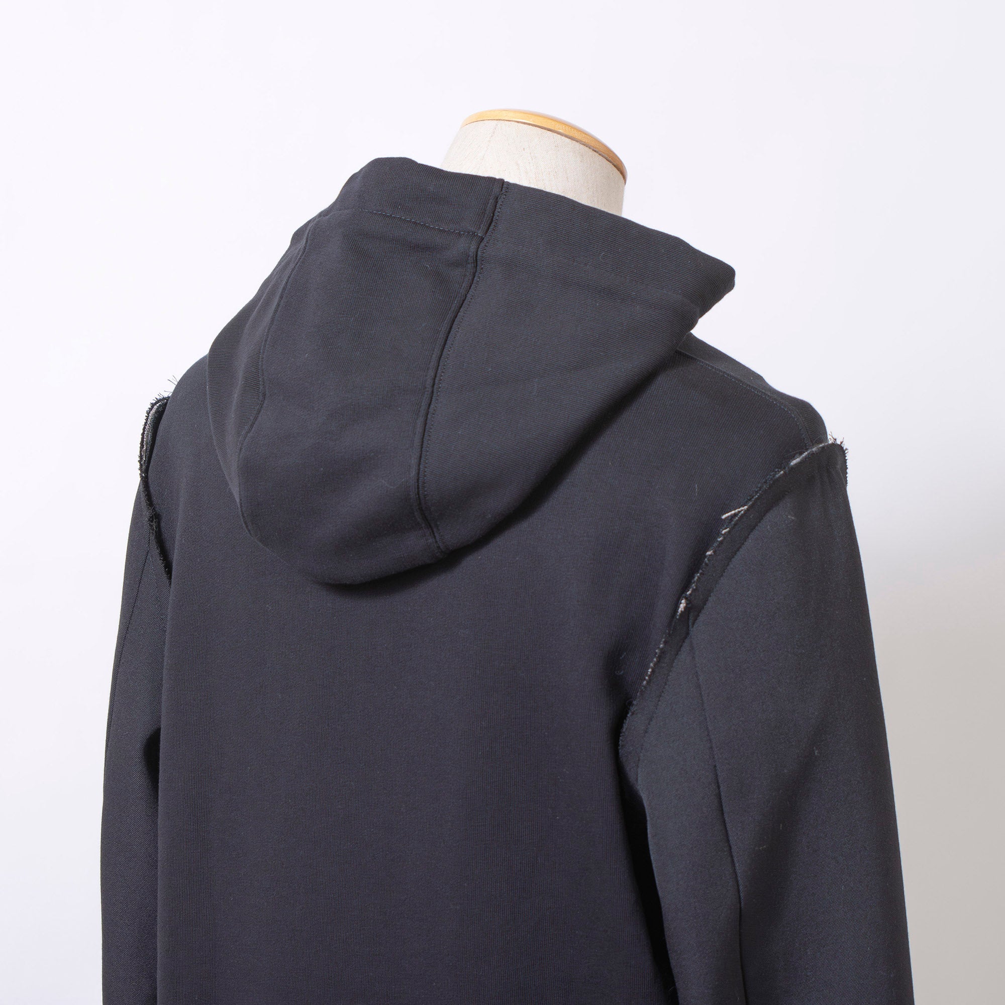 Burberry Reconstructed Hoodie with Docking and Button-Down Jacket Sleeves, Black, Size XS, Unisex, Made in Italy, New with Tags