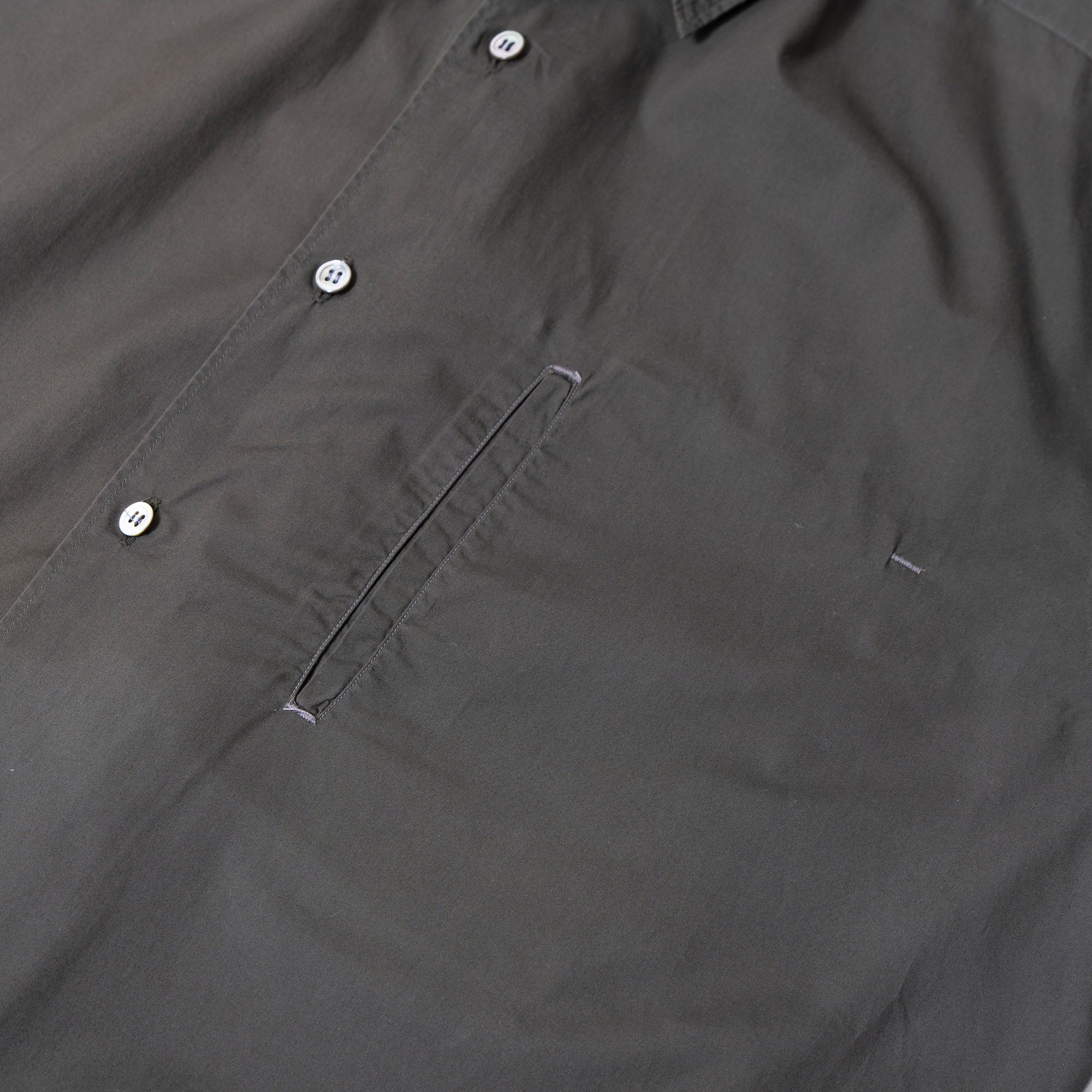 Comme des Garçons HOMME AD1992 Khaki Long Sleeve Shirt, Wide Fit, by Tanaka Homme, Men's Cotton Broadcloth