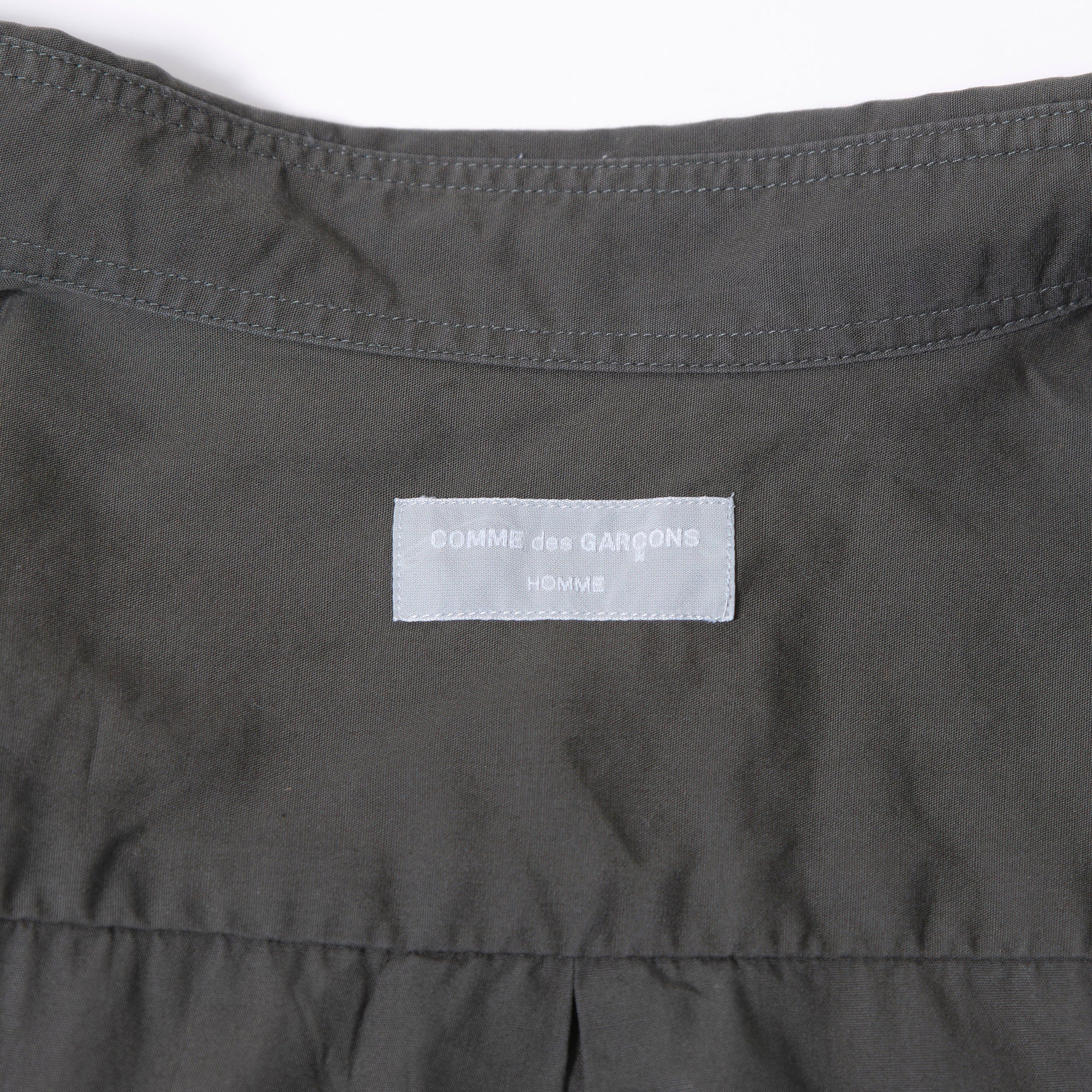 Comme des Garçons HOMME AD1992 Khaki Long Sleeve Shirt, Wide Fit, by Tanaka Homme, Men's Cotton Broadcloth