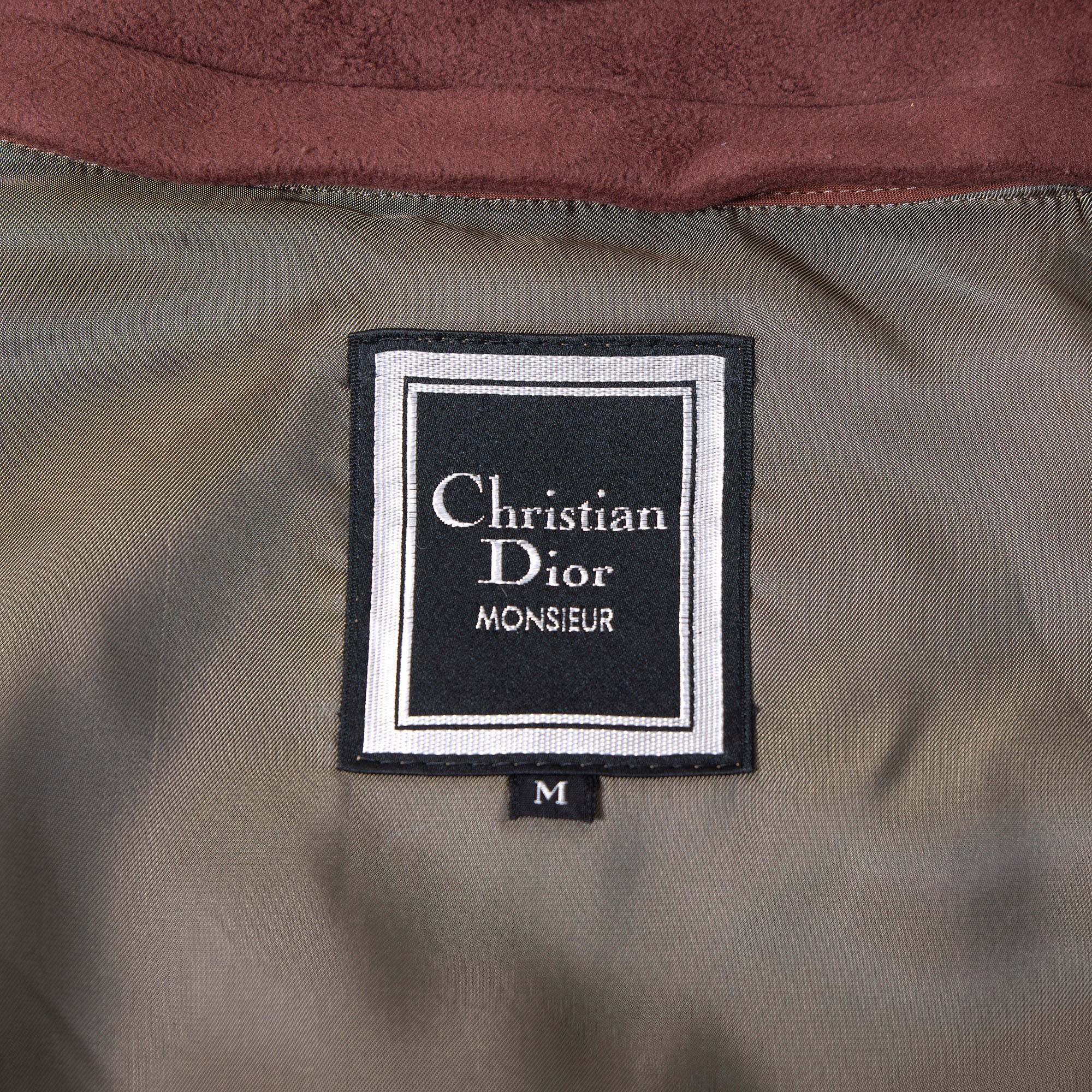 Christian Dior MONSIEUR Field Coat, Brown, Size M, Hidden Front, Lined, Faded, 90s, Dior Homme