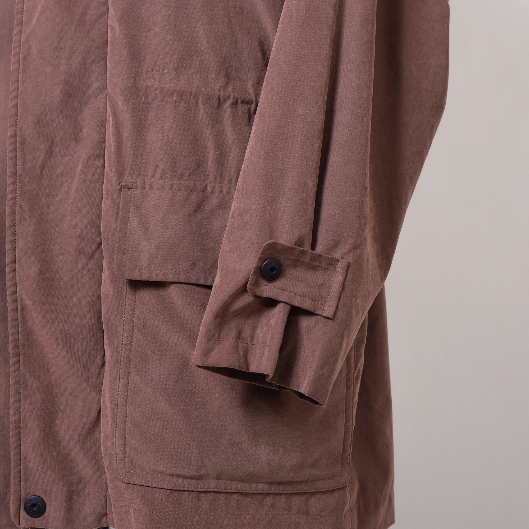 Christian Dior MONSIEUR Field Coat, Brown, Size M, Hidden Front, Lined, Faded, 90s, Dior Homme