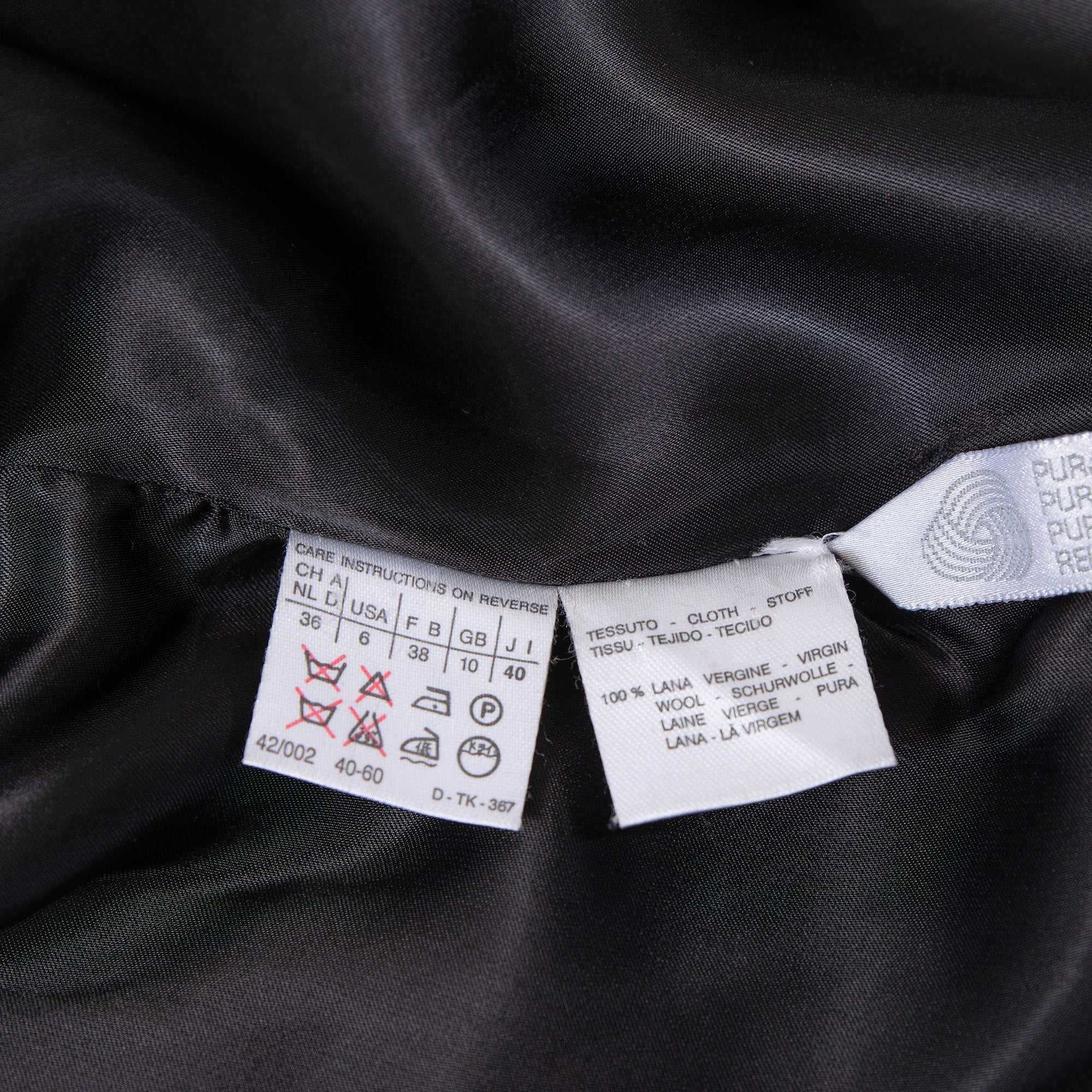 MaxMara Long Coat, Black, Size 40, Double-Breasted, Maxi Length, Made in Italy, Wool, A-Line, Pea Coat