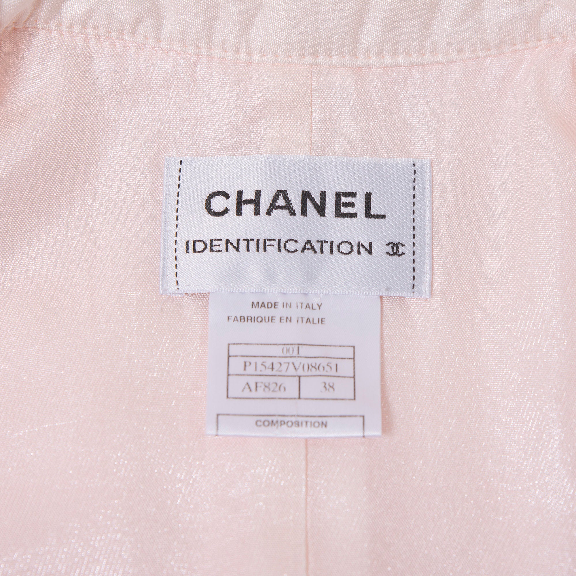 CHANEL Quilted Vest 00T Pink Sleeveless with Glitter, Size 38, Made in Italy, Women's Lightweight Outerwear, Vest, Waistcoat