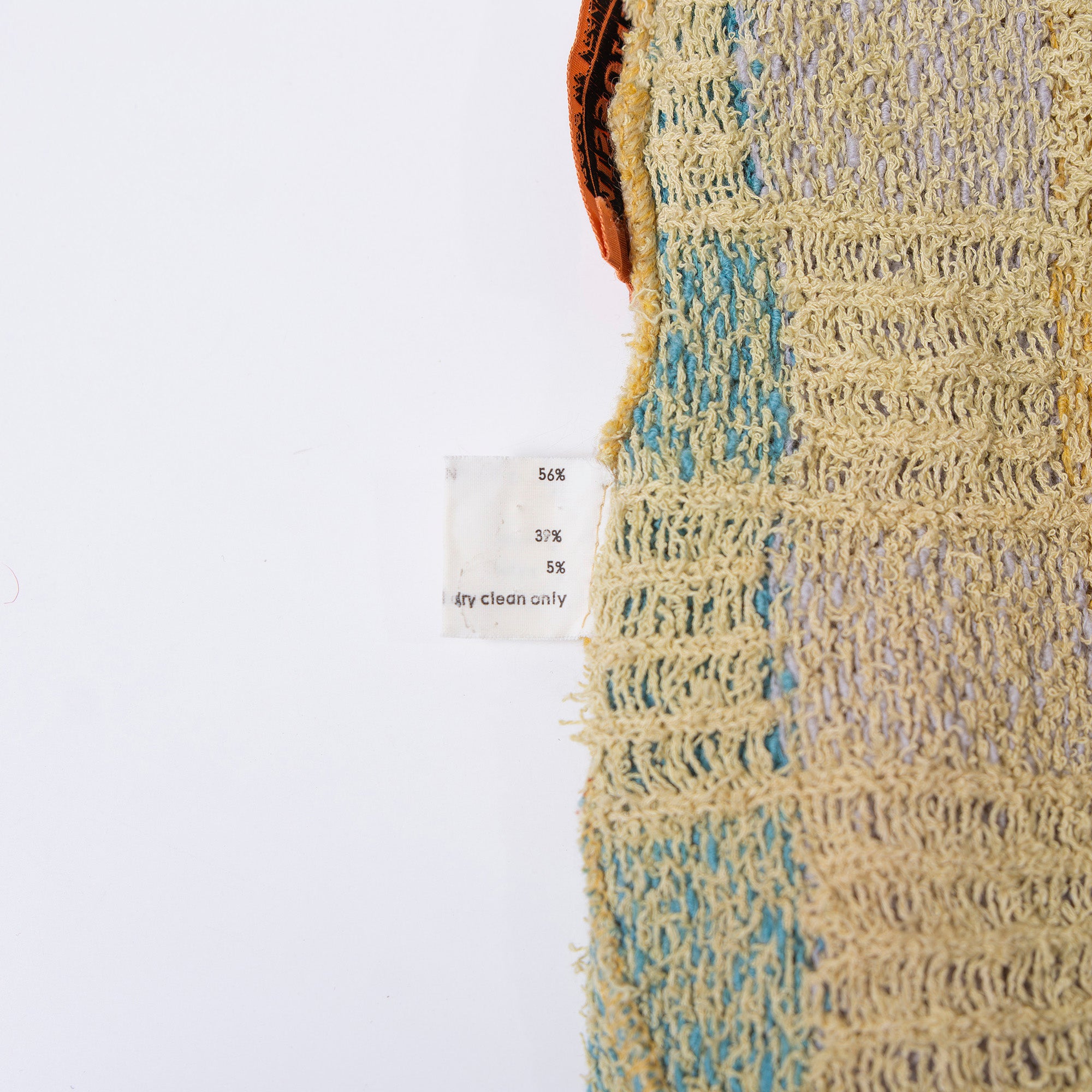 【古着】ミッソーニ MISSONI クルーネック ニット セーター ブークレ チェック柄 マルチカラー S 長袖 イタリア製 レディース ユニセックス メンズ【中古】【ブランド古着】【USED】
