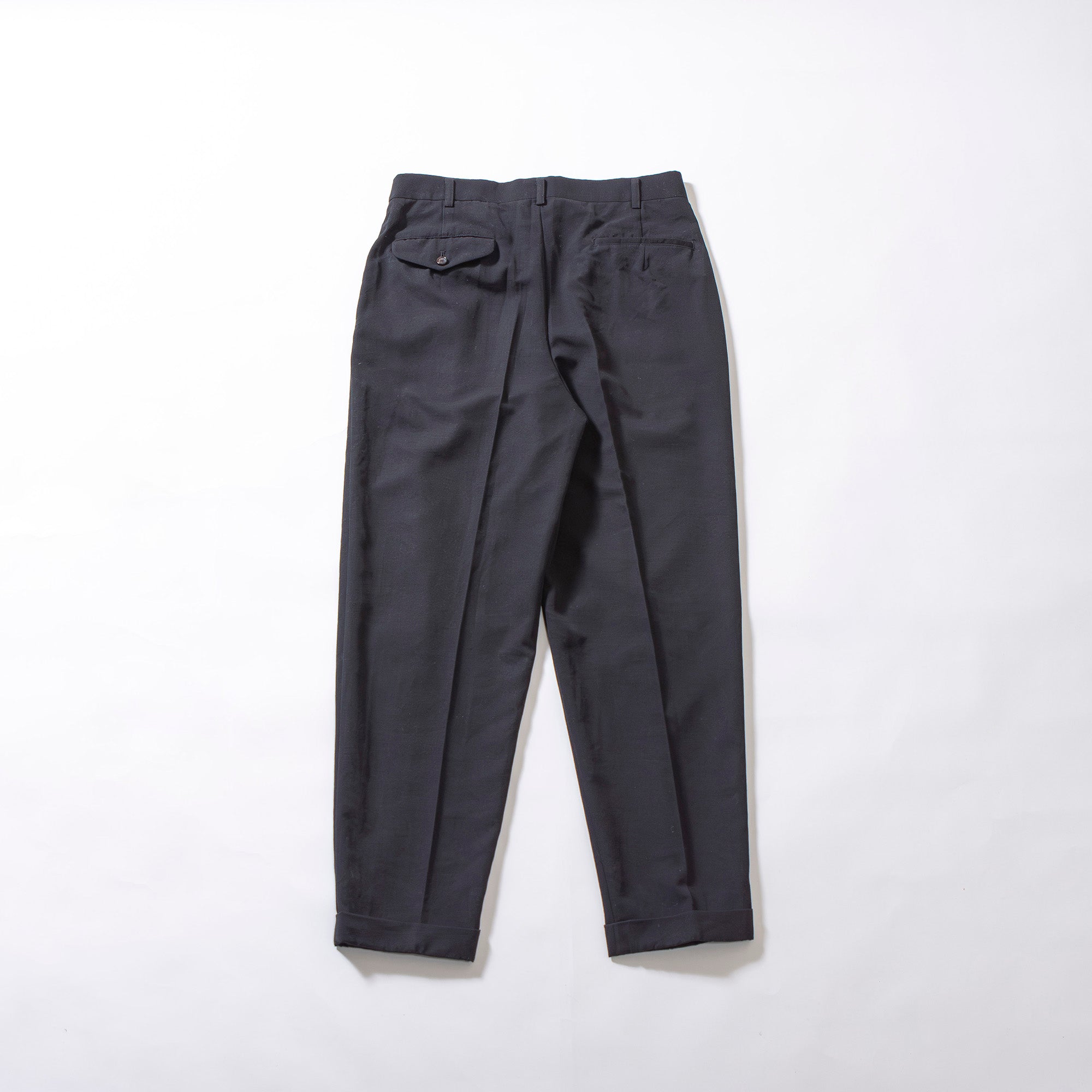 コムデギャルソン オム プリュス COMME des GARCONS HOMME PLUS AD1993 トラウザー ブラック 2タック センタープレス メンズ 川久保玲 90s