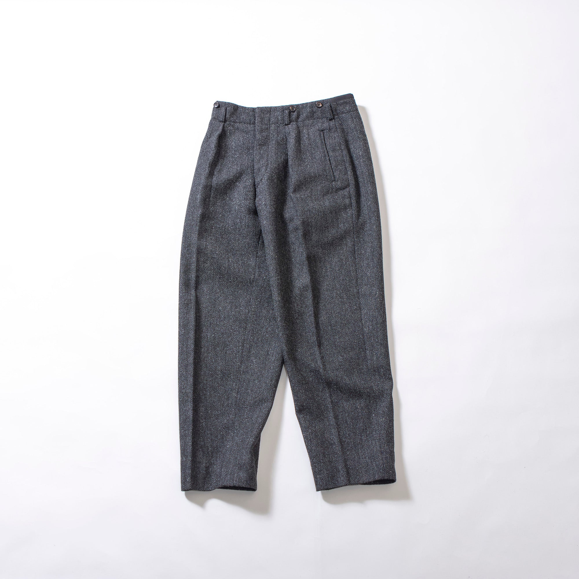 コムデギャルソン オム COMME des GARCONS HOMME デカオム 80年代 ヴィンテージ ウールツイード トラウザー グレー 川久保玲 スラックス