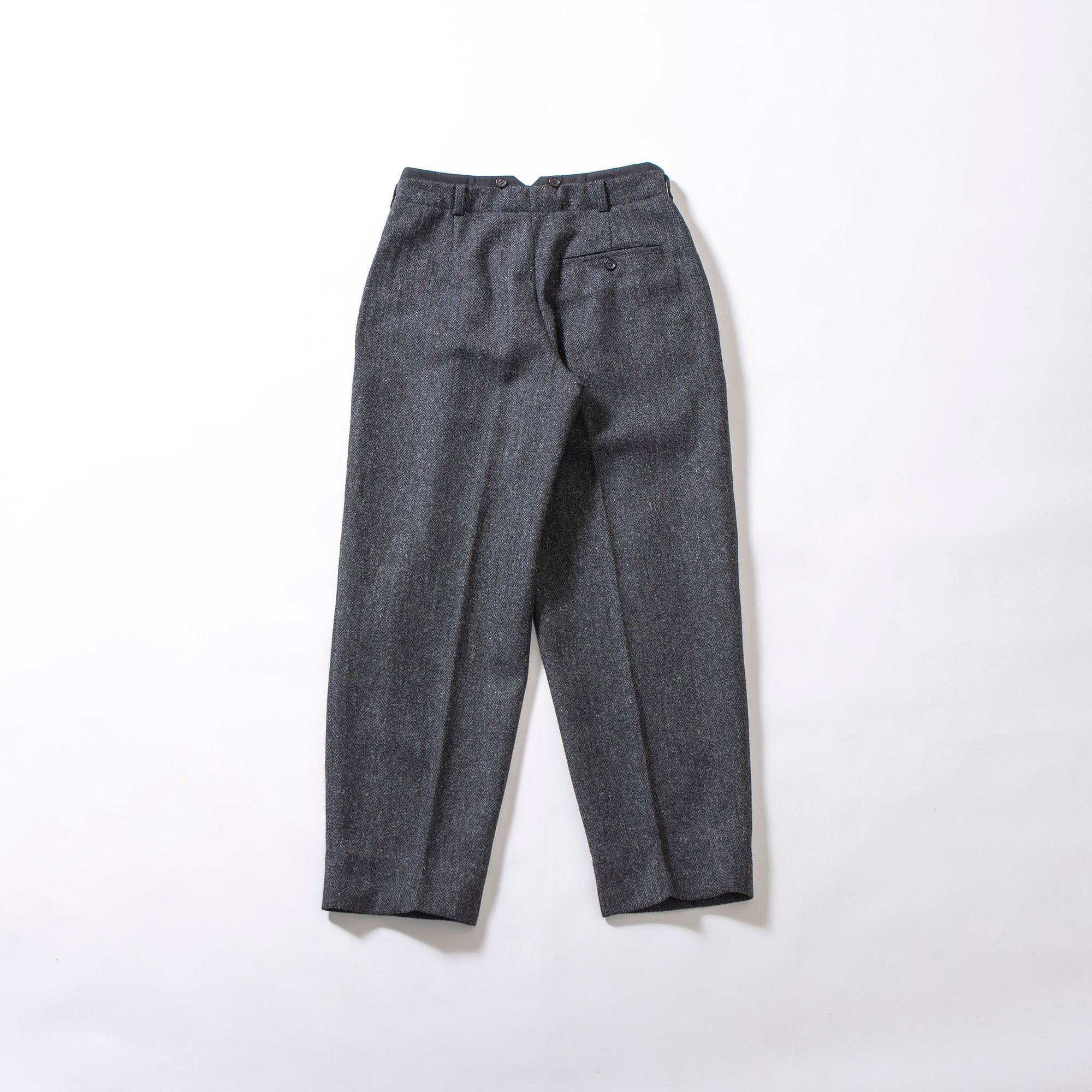 コムデギャルソン オム COMME des GARCONS HOMME デカオム 80年代 ヴィンテージ ウールツイード トラウザー グレー 川久保玲 スラックス