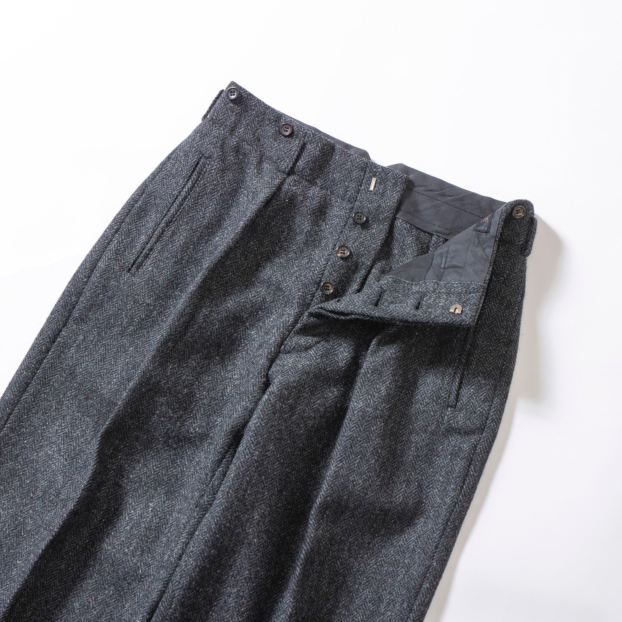 コムデギャルソン オム COMME des GARCONS HOMME デカオム 80年代 ヴィンテージ ウールツイード トラウザー グレー 川久保玲 スラックス