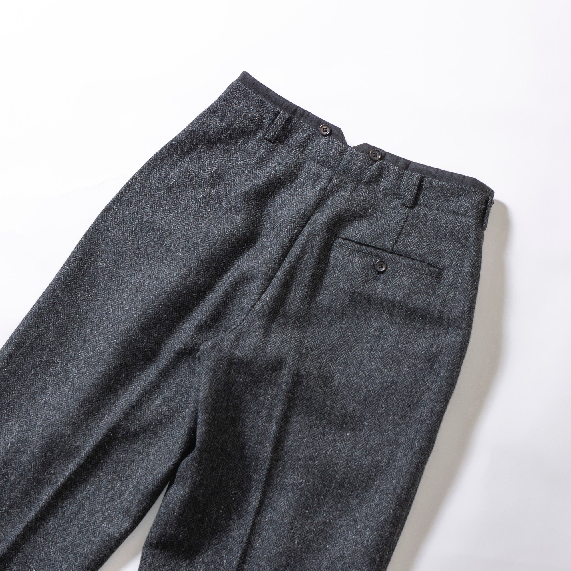 コムデギャルソン オム COMME des GARCONS HOMME デカオム 80年代 ヴィンテージ ウールツイード トラウザー グレー 川久保玲 スラックス