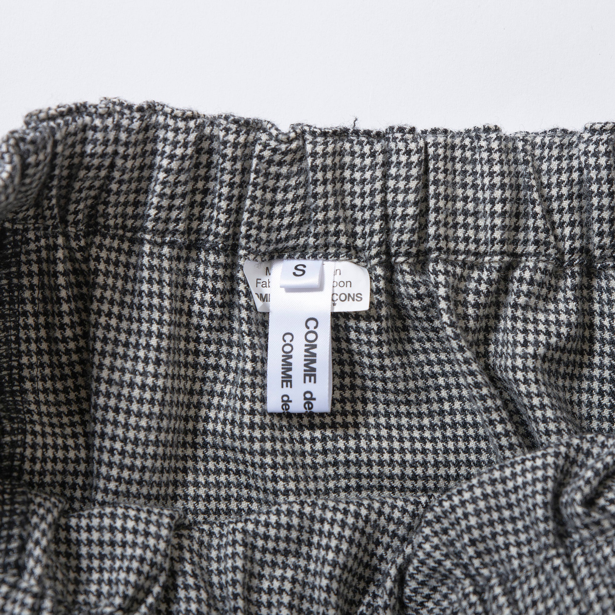 コムデギャルソン COMME des GARCONS COMME des GARCONS コムコム AD2020 変形ウールスカート 千鳥格子 S 川久保玲 レディース ボトムス